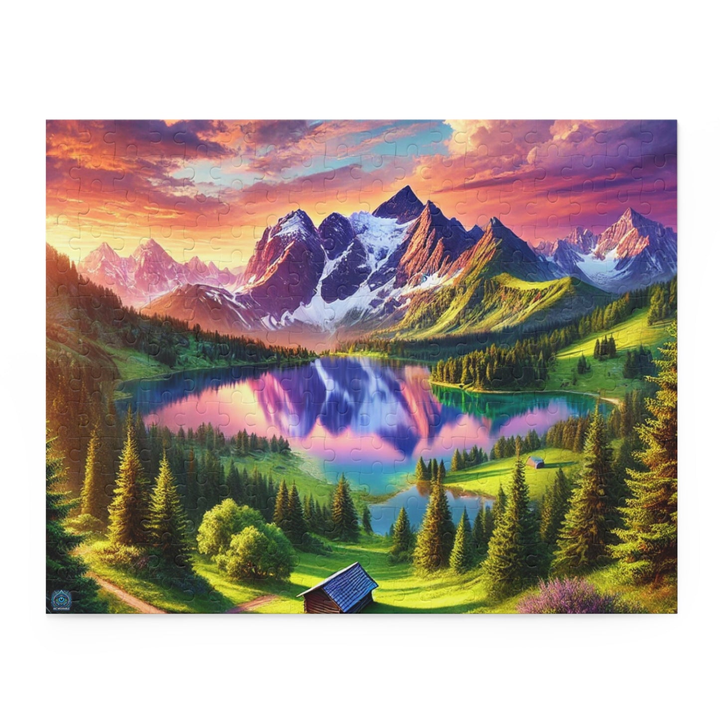 "Tranquil Mountain Reflection - Limited Edition Puzzle"