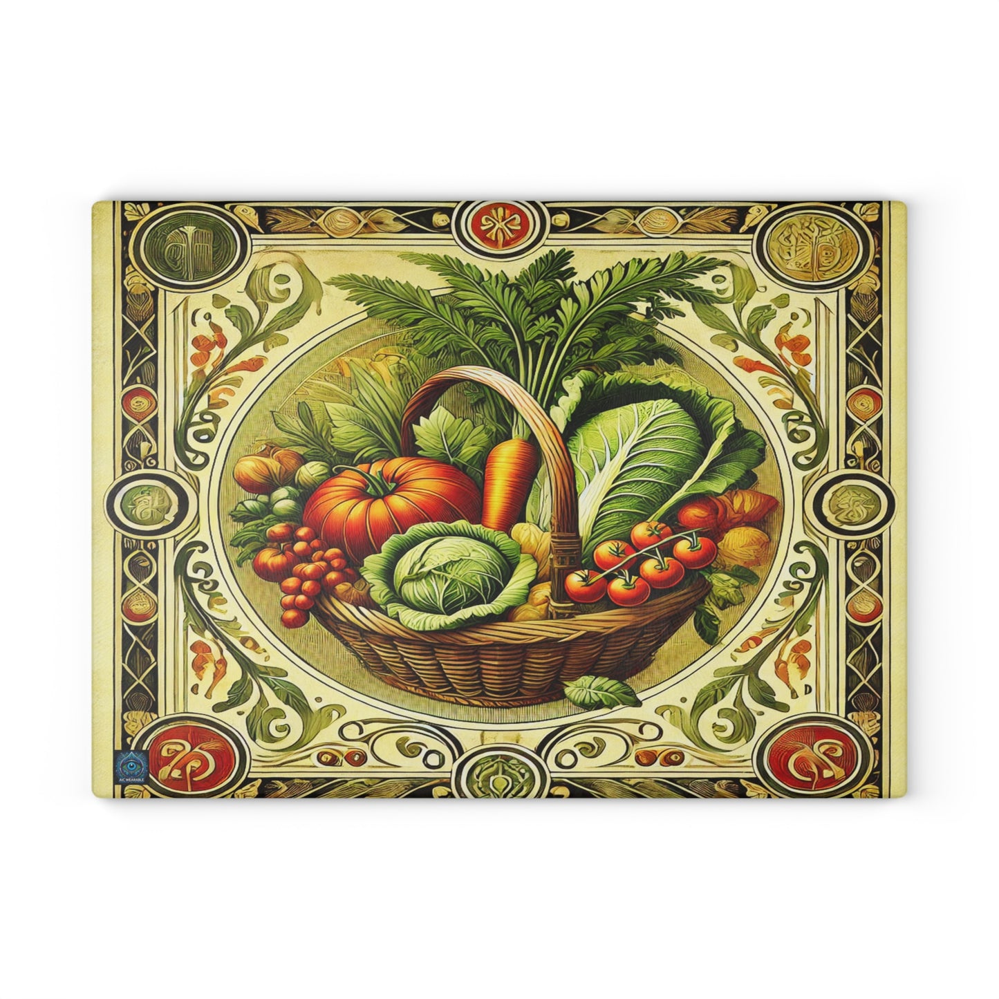 "Harvest Elegance Glass Cutting Board – Limited Edition"