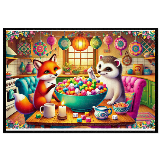 "Fox & Hedgehog Festive Breakfast - 1000 Piece Puzzle"