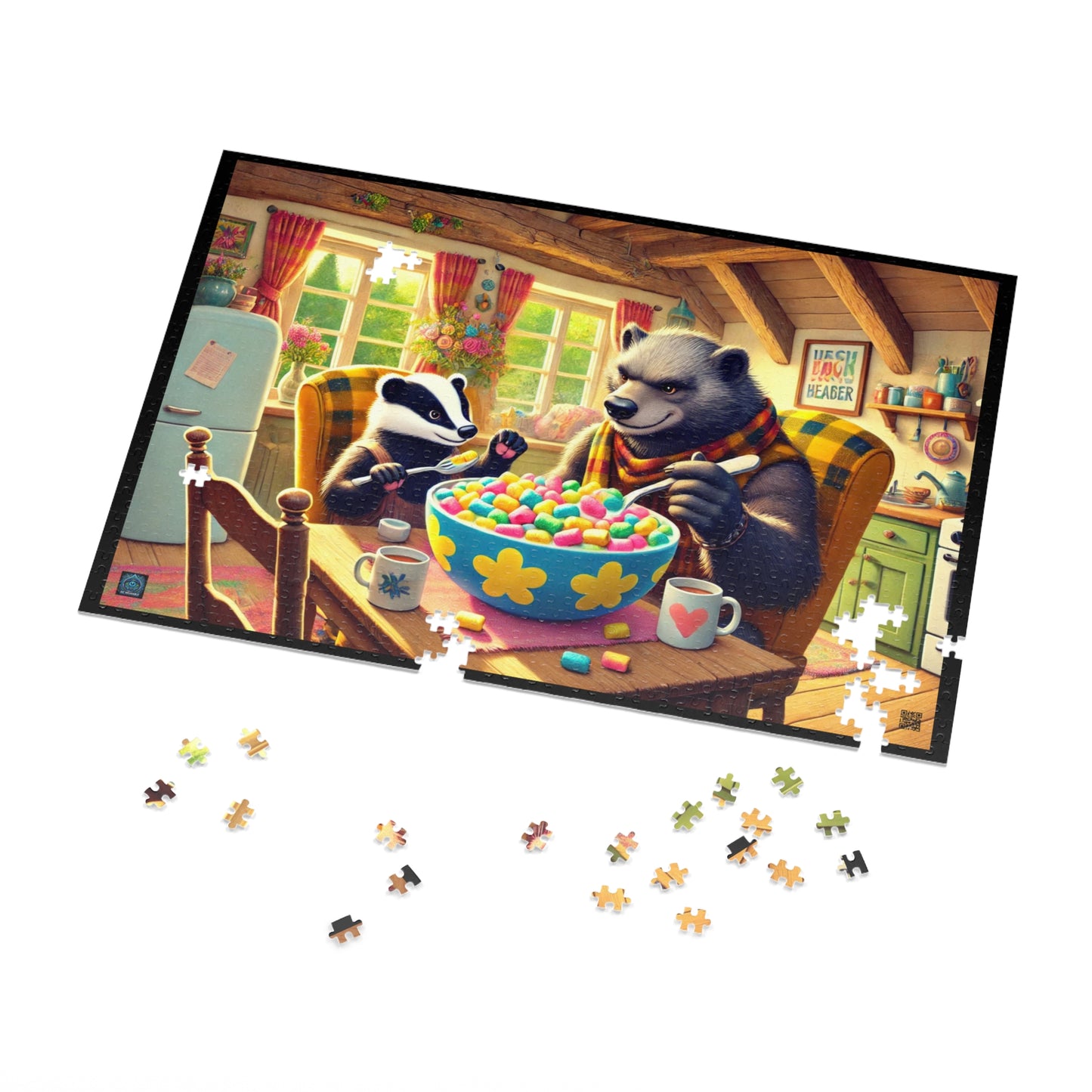 "Bear & Badger Cozy Breakfast - 1000 Piece Puzzle"