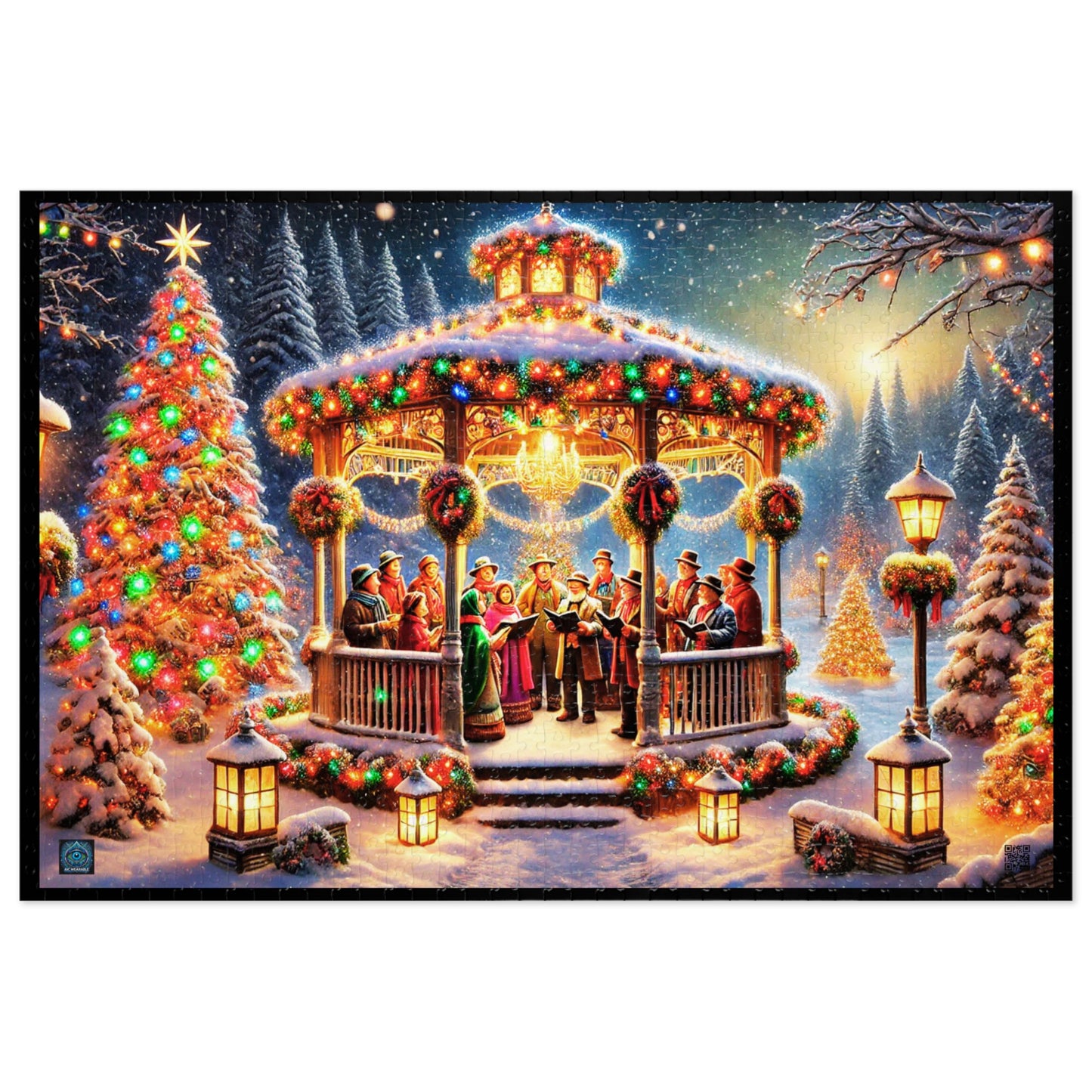 "Holiday Harmony in the Gazebo - Limited Edition Puzzle"