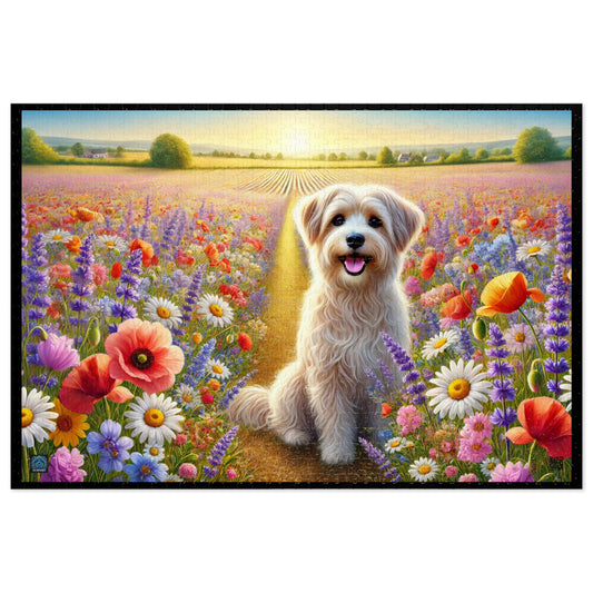 "Spring Meadow Pup - 1000 Piece Puzzle"