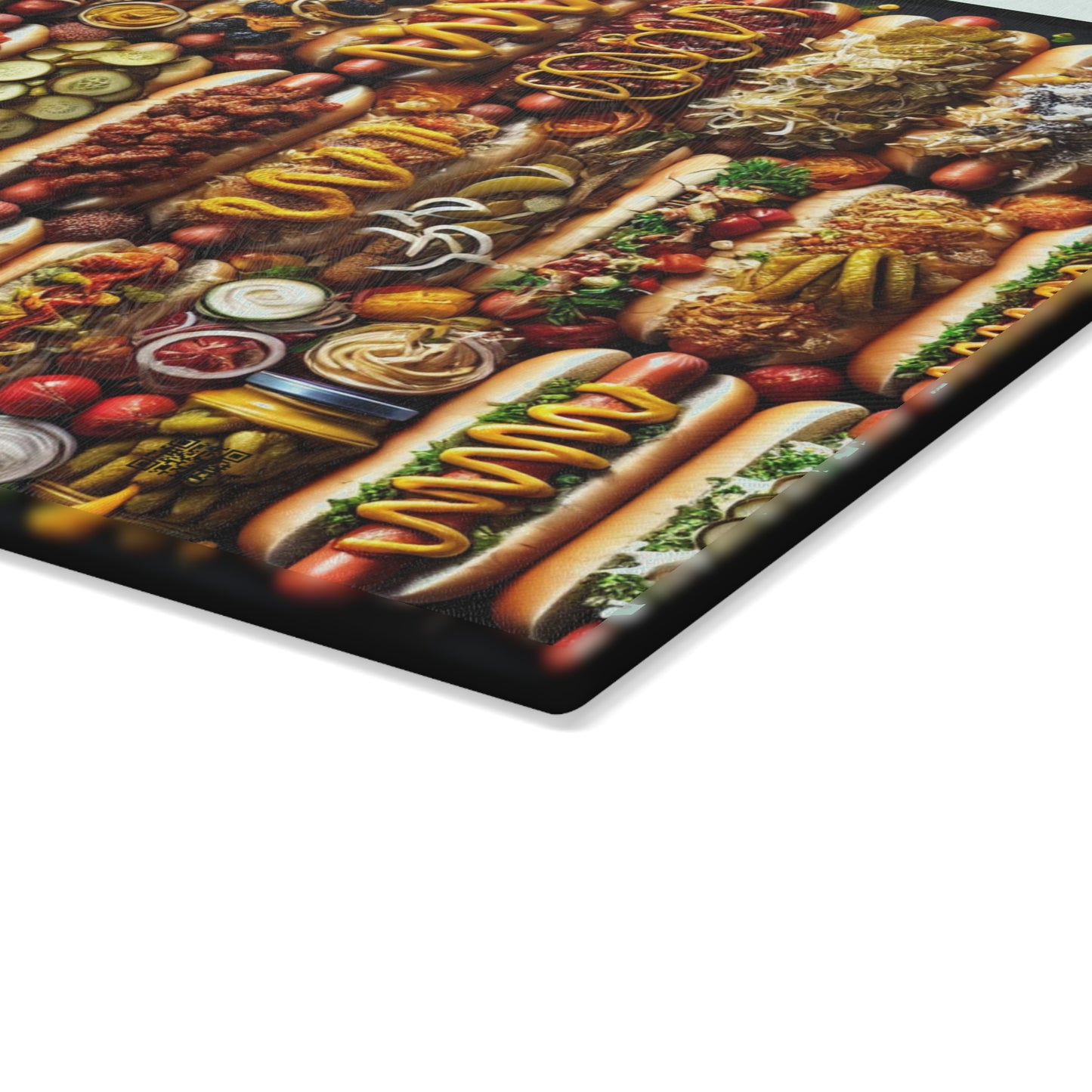 "Gourmet Hot Dog Extravaganza - Cutting Board"