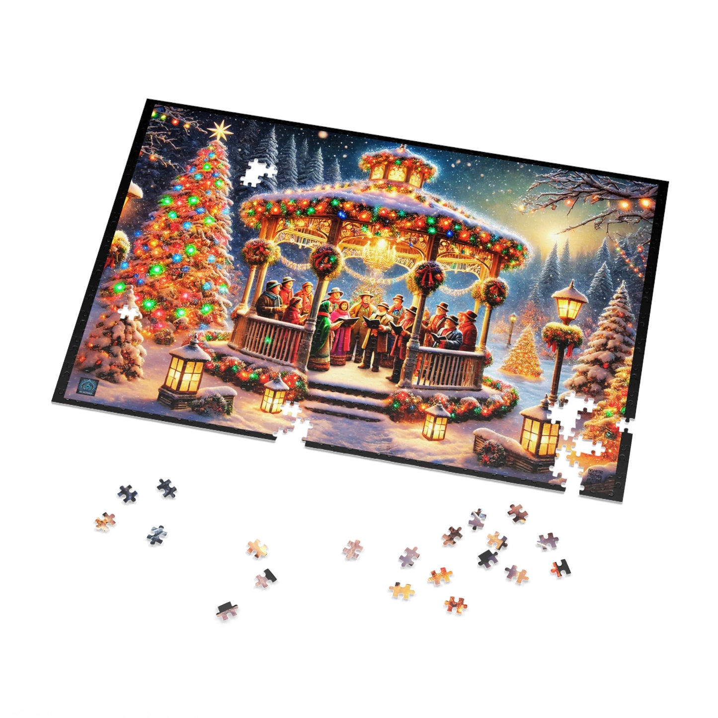 "Holiday Harmony in the Gazebo - Limited Edition Puzzle"