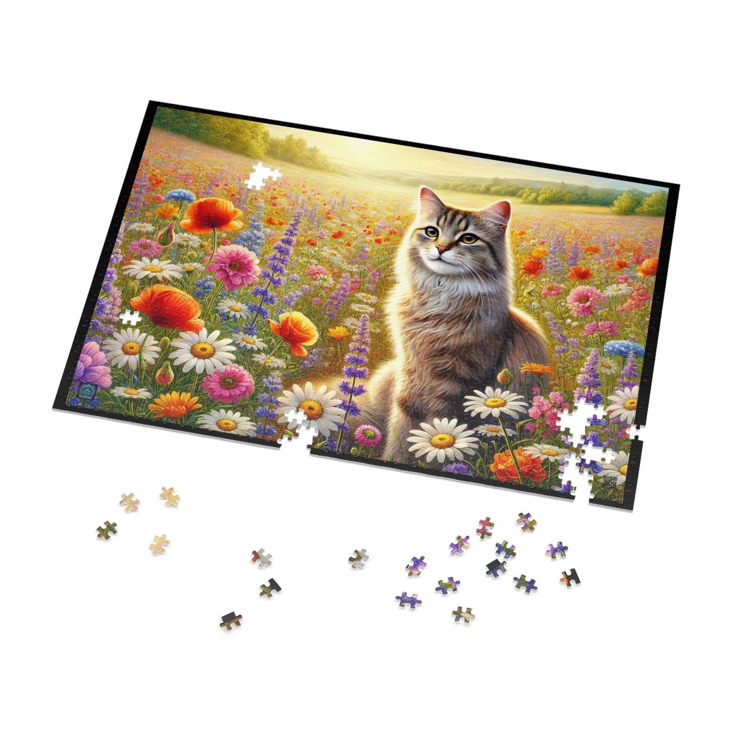 "Sunlit Meadow Cat - 1000 Piece Puzzle"