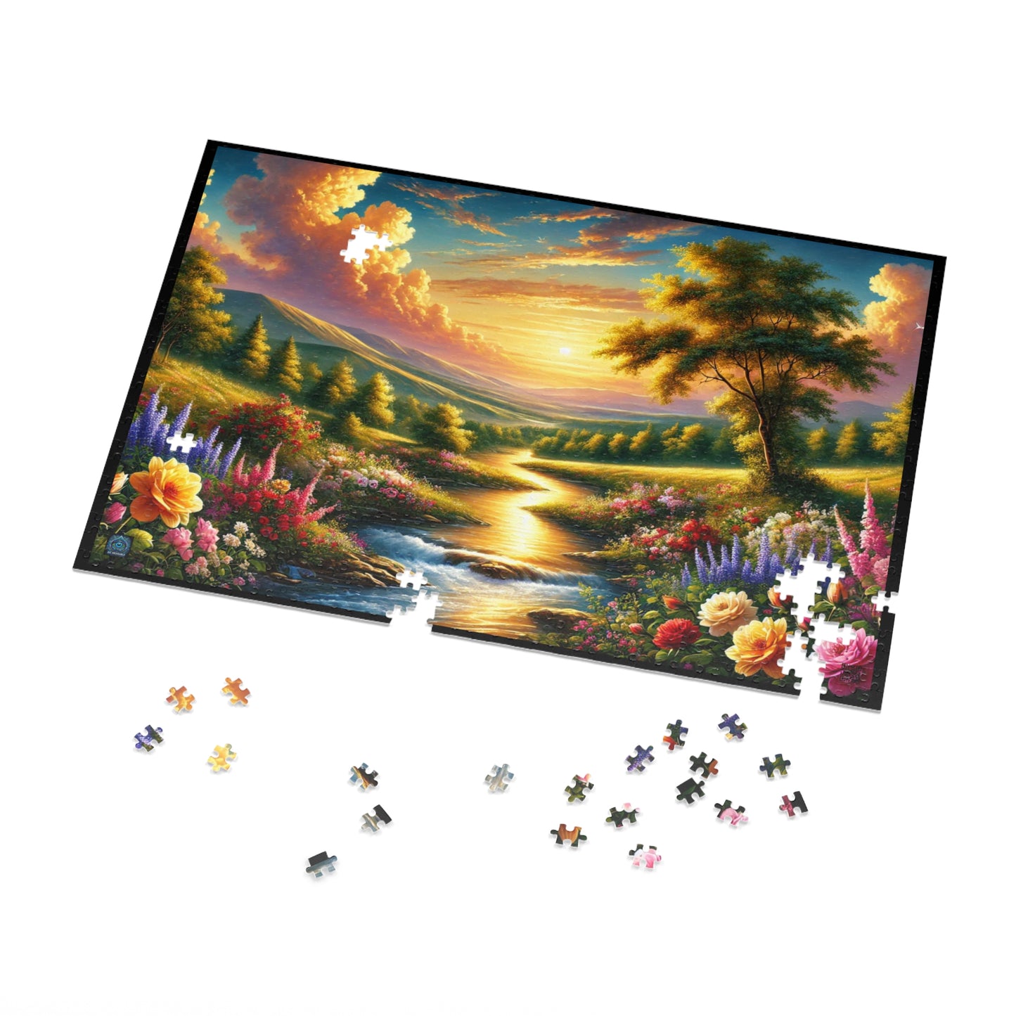 "Golden River Sunset - 1000 Piece Puzzle"