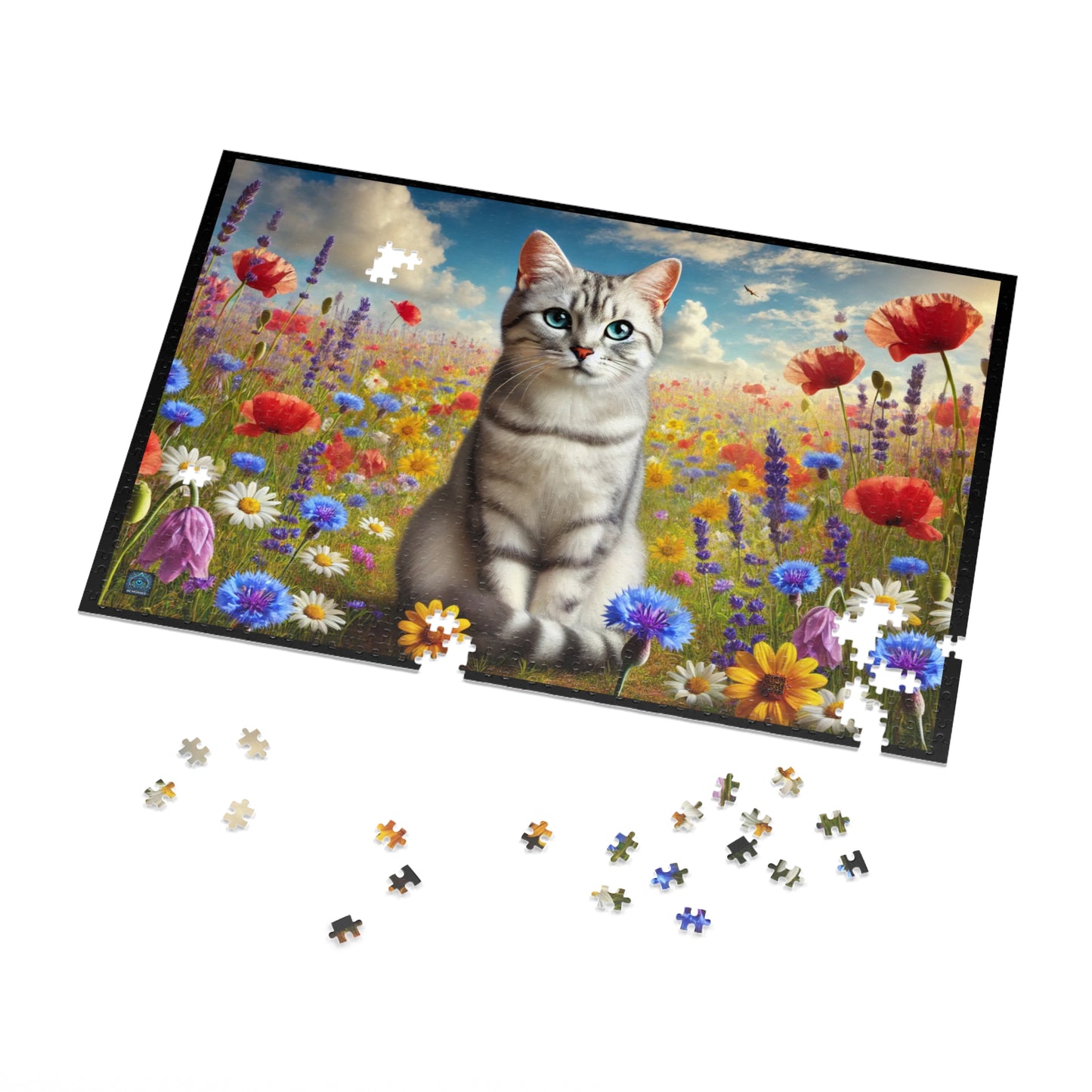 "Serene Meadow Cat - 1000 Piece Puzzle"