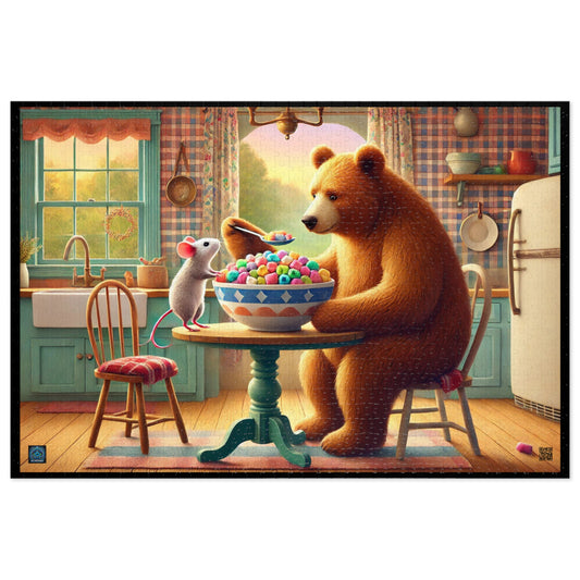 "Bear & Mouse Breakfast Bond - 1000 Piece Puzzle"