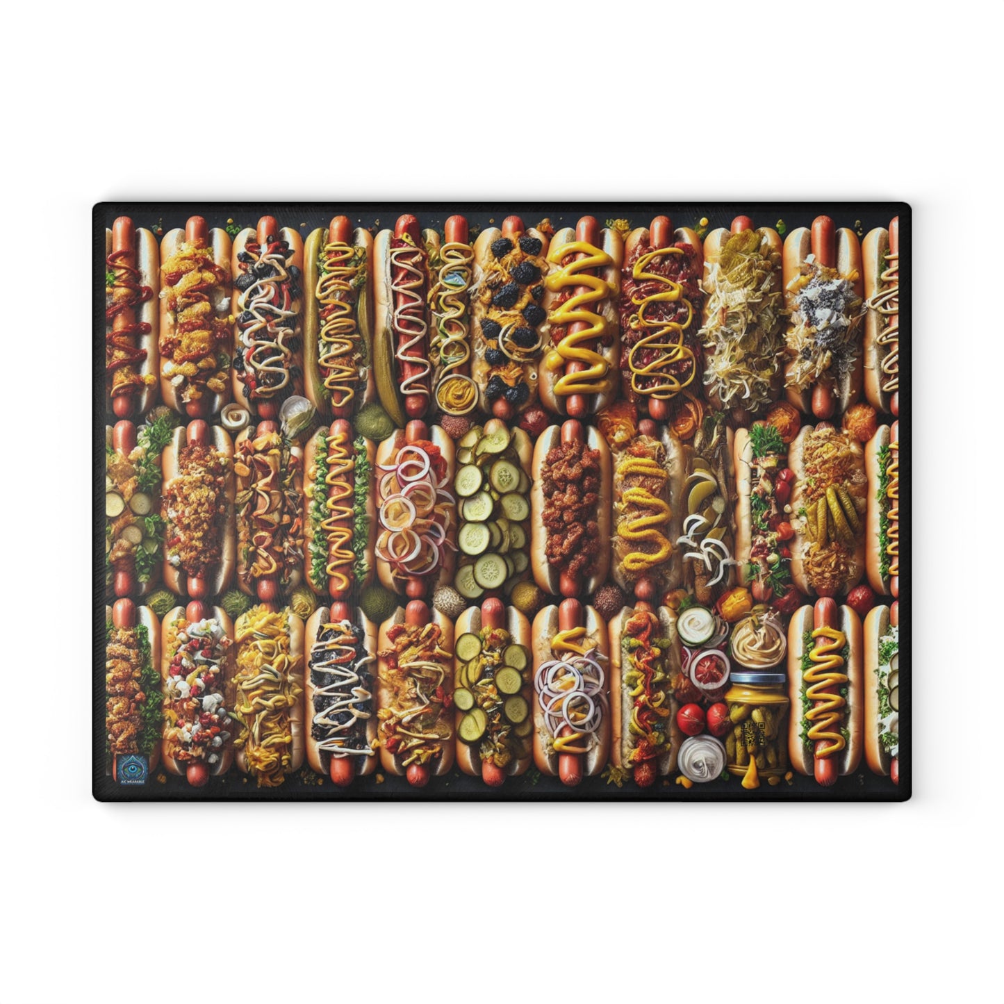 "Gourmet Hot Dog Extravaganza - Cutting Board"