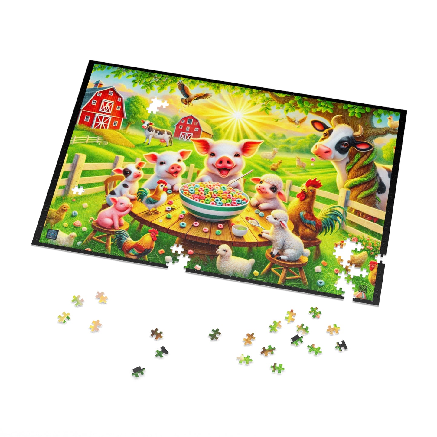 "Farmyard Breakfast Fun - 1000 Piece Puzzle"