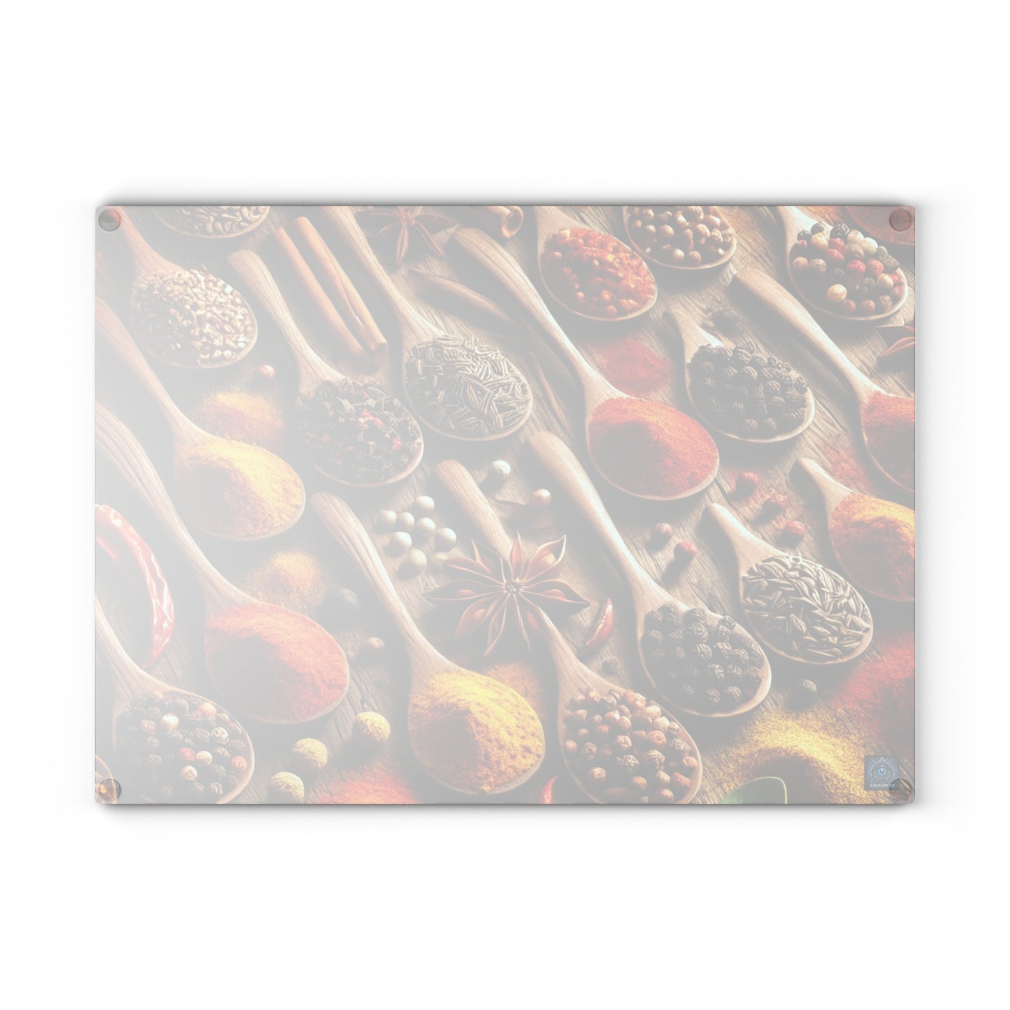 "Spice Symphony Glass Cutting Board – Limited Edition"