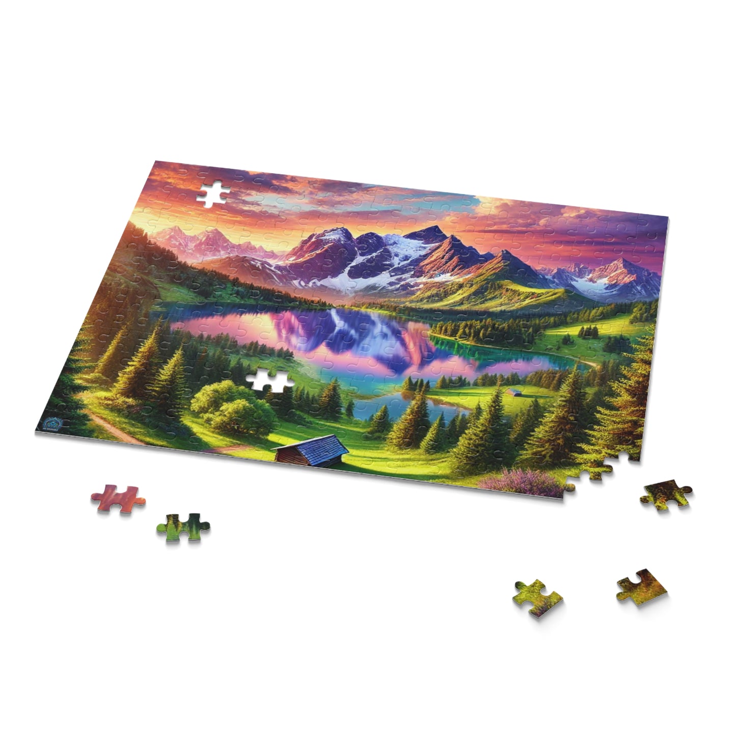 "Tranquil Mountain Reflection - Limited Edition Puzzle"