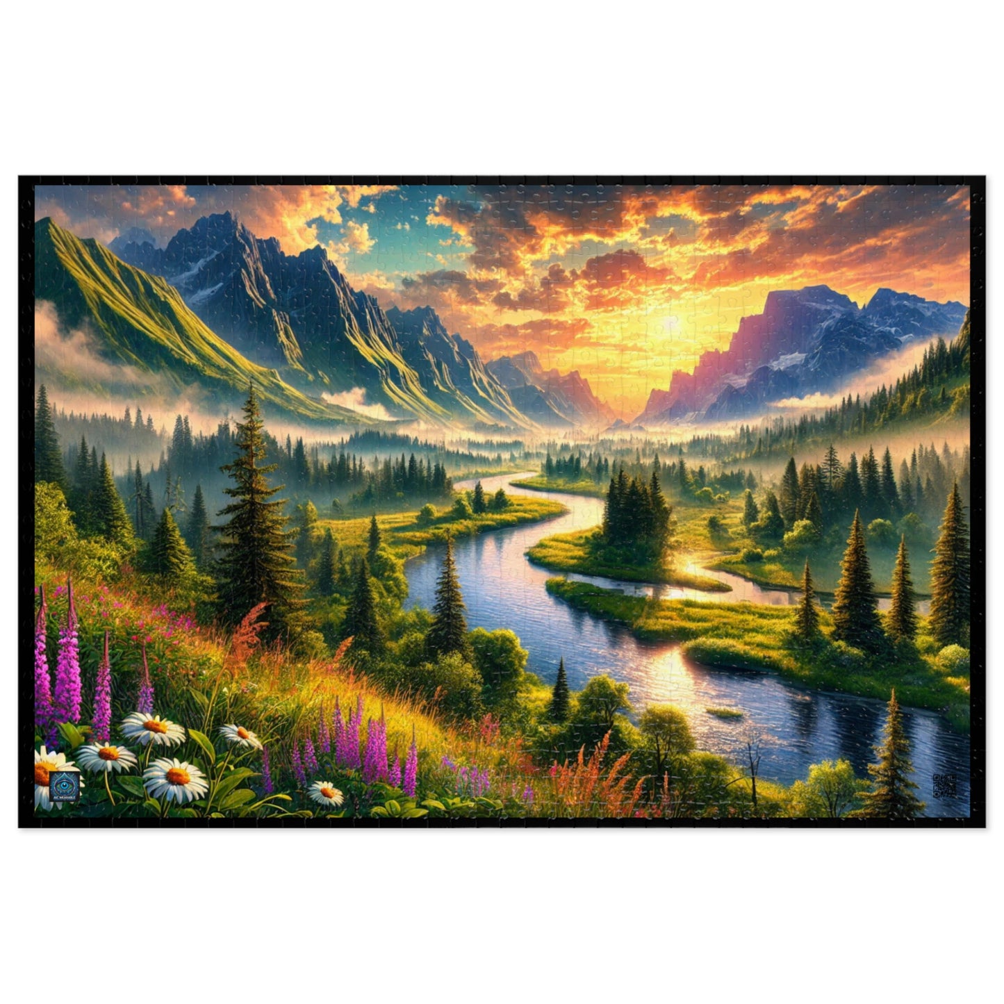 "Mountain Valley Sunrise - 1000 Piece Puzzle"