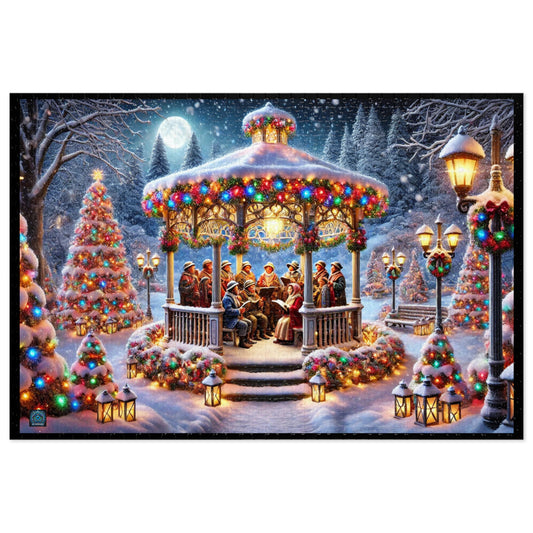 "Christmas Caroling Under the Gazebo - Limited Edition Puzzle"