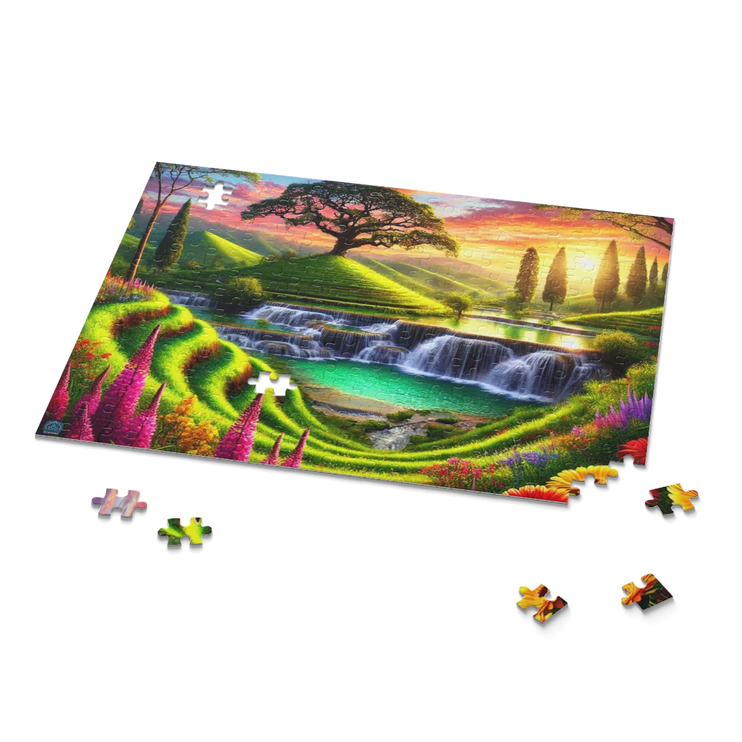 "Enchanted Waterfall Oasis - Limited Edition Puzzle"