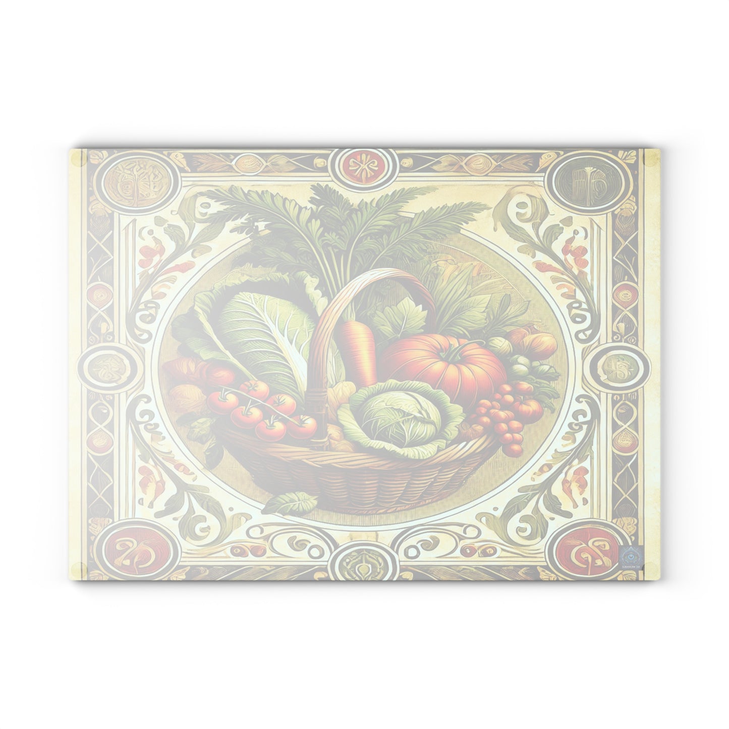 "Harvest Elegance Glass Cutting Board – Limited Edition"