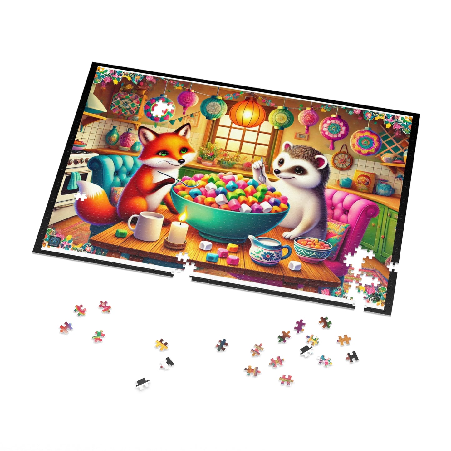 "Fox & Hedgehog Festive Breakfast - 1000 Piece Puzzle"