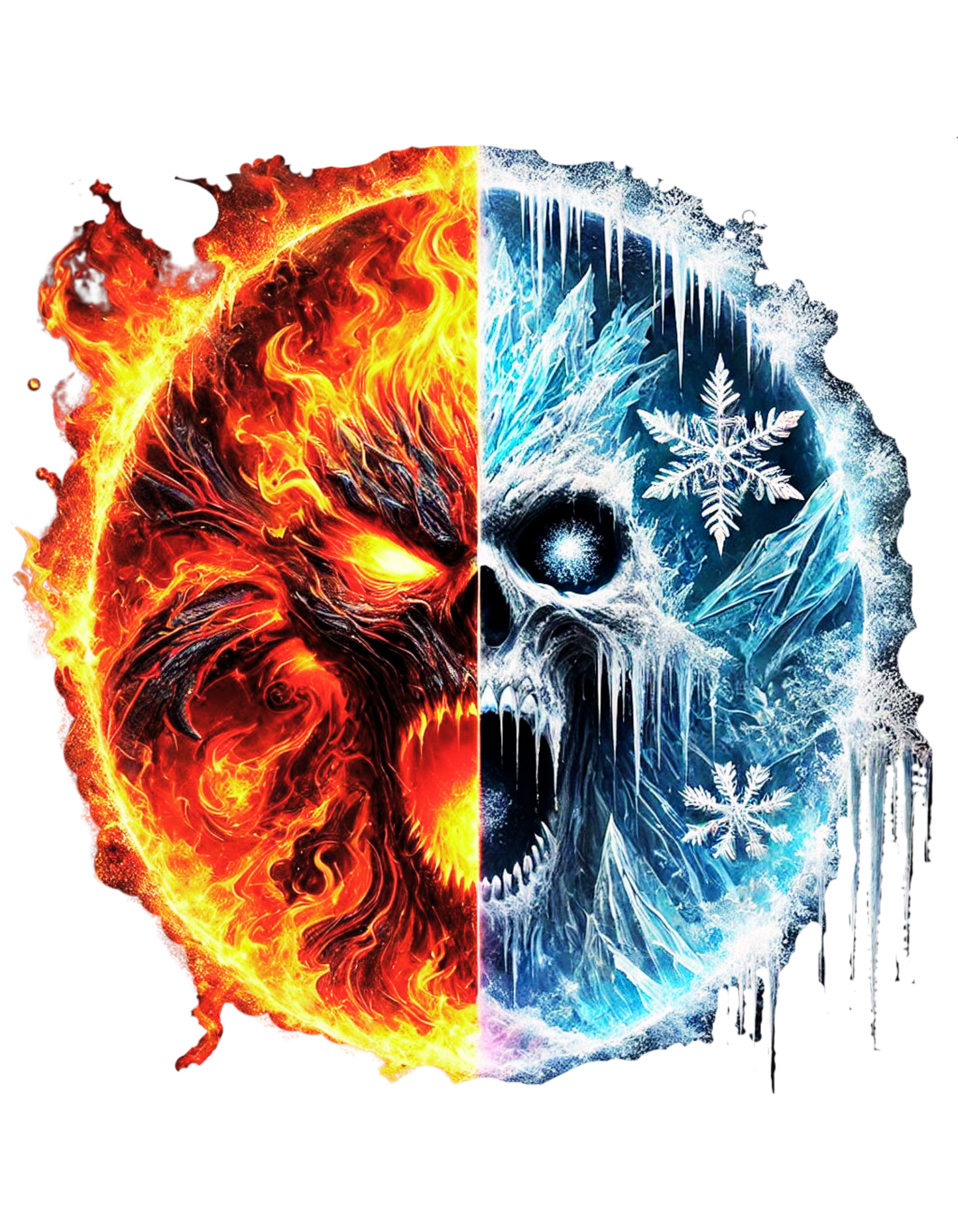 "Elemental Rage: Fire and Ice - Limited Edition T-Shirt"