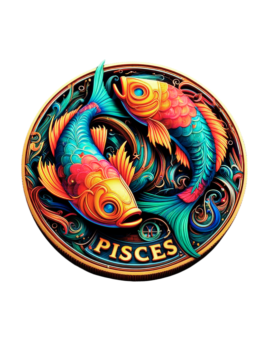 "Pisces Zodiac Coin - Dreamlike Duality Limited Edition T-Shirt"