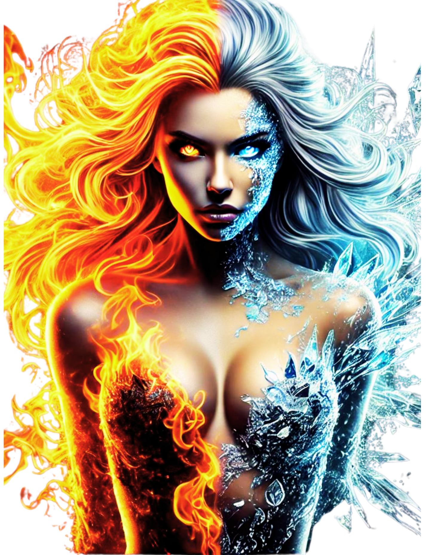 "Fire & Ice: Elemental Power T-Shirt"