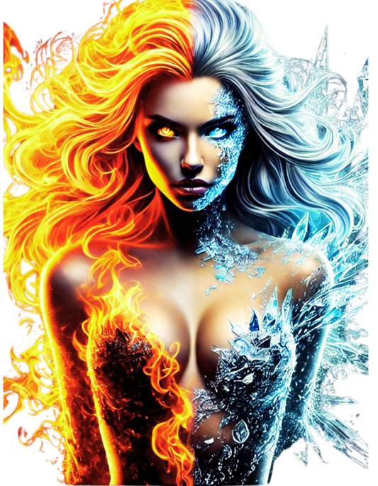 "Fire & Ice: Elemental Power T-Shirt"