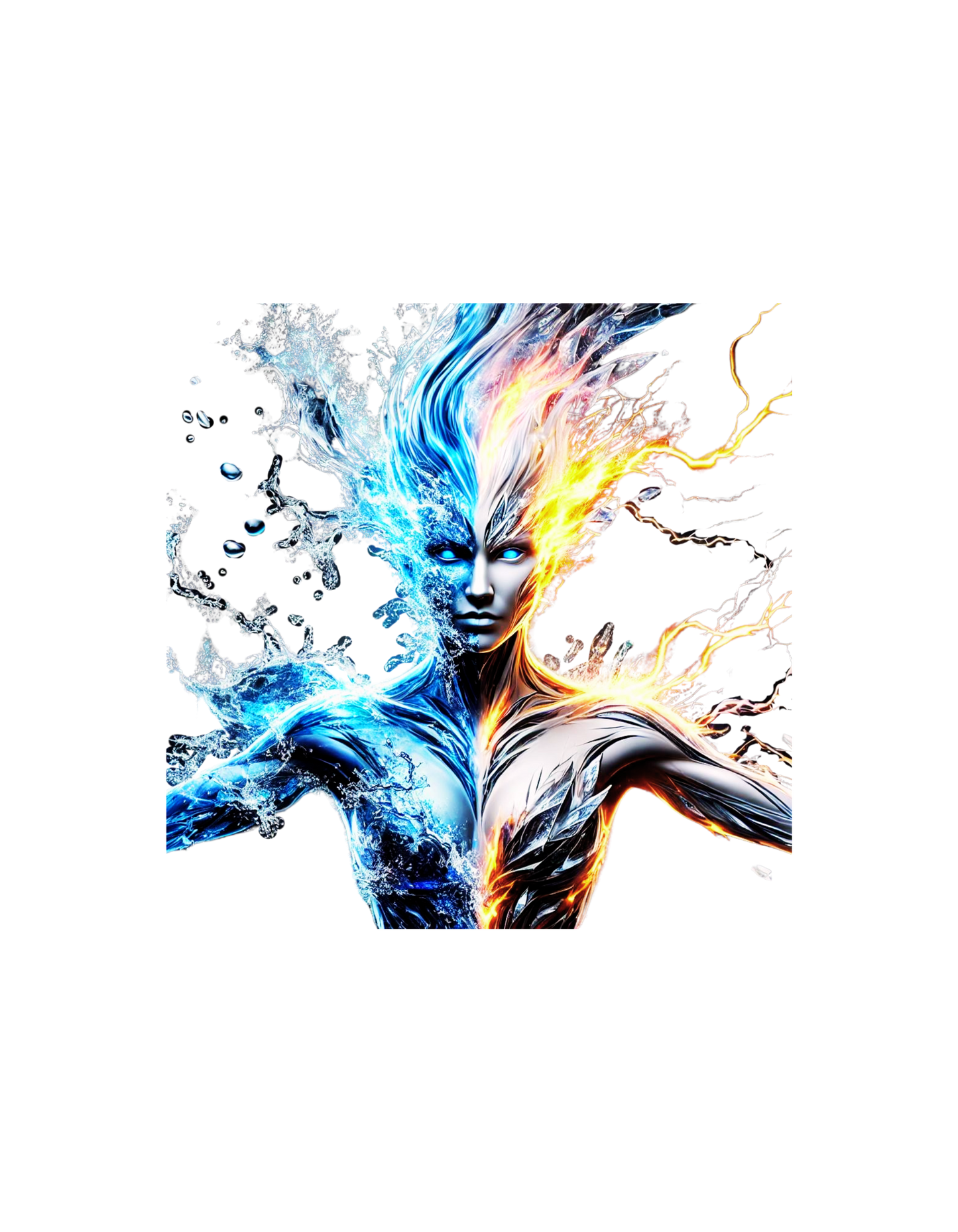 "Elemental Force - Water & Fire Goddess T-Shirt"