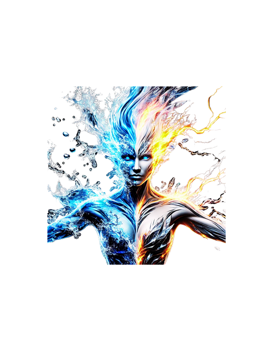 "Elemental Force - Water & Fire Goddess T-Shirt"