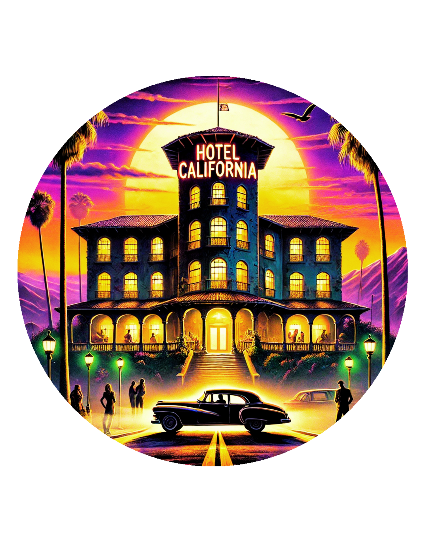 "Hotel California Neon Sunset - Limited Edition T-Shirt"