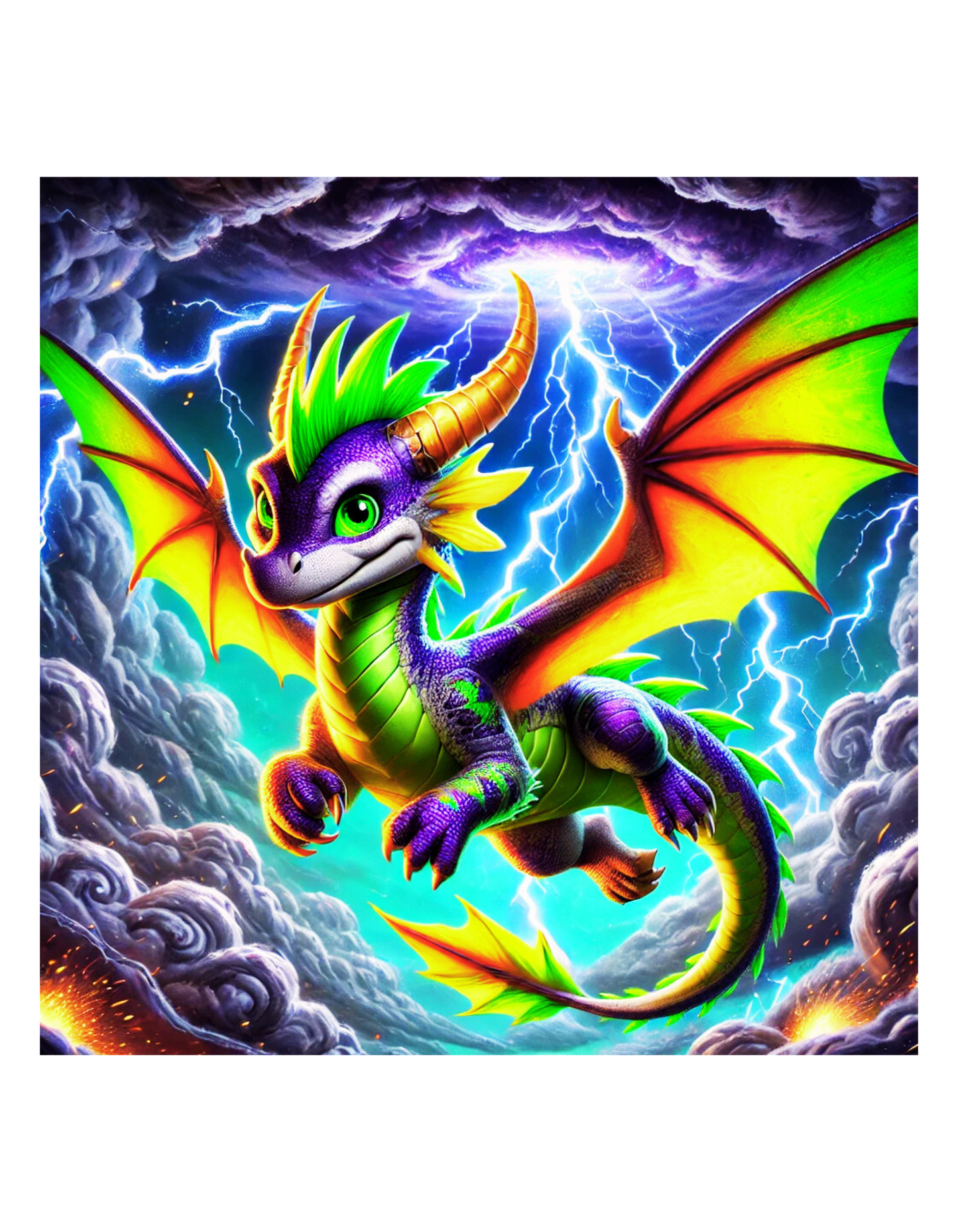 "Flips the Bipolar Dragon: Storm Edition T-Shirt"