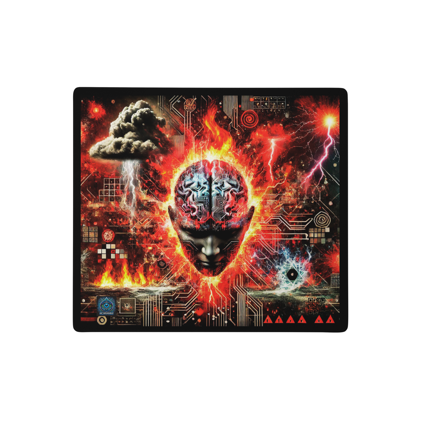 "Explosive AI Brainstorm Gaming Mouse Pad"