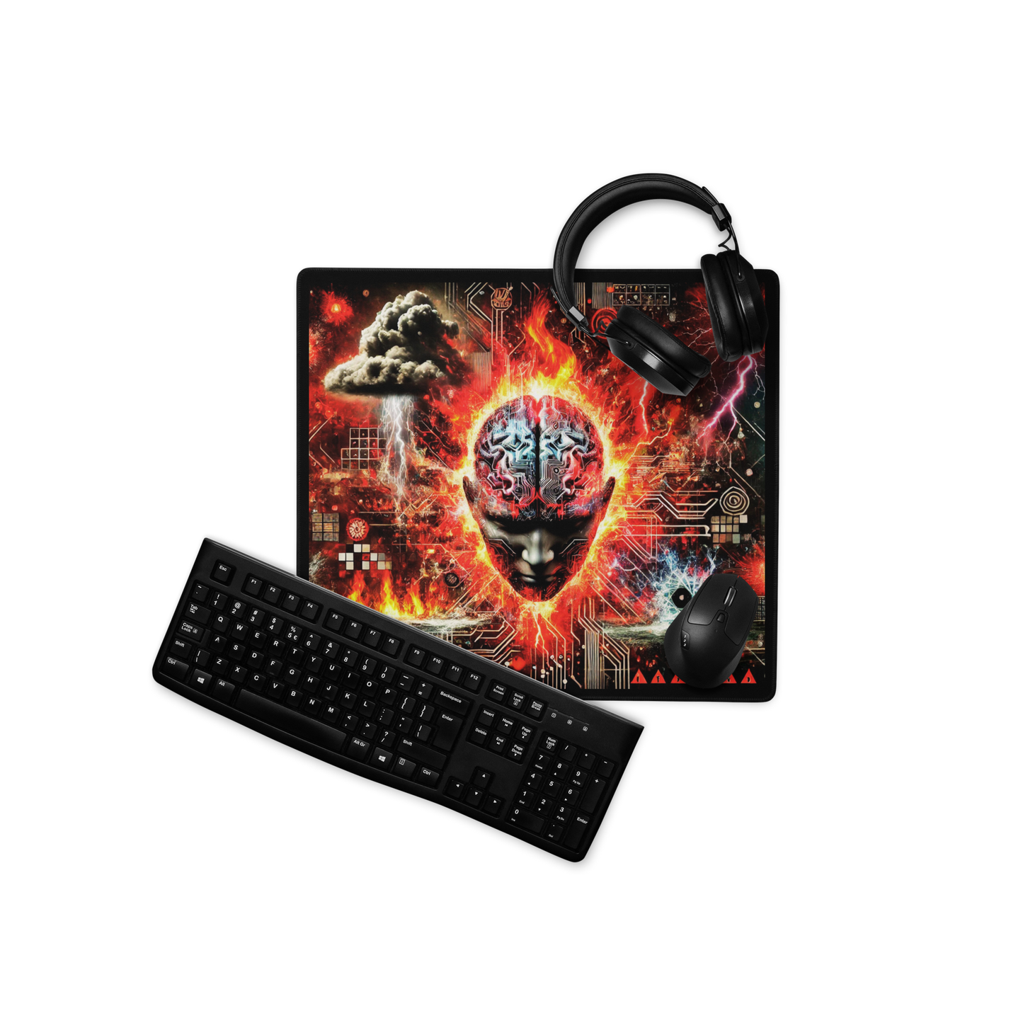 "Explosive AI Brainstorm Gaming Mouse Pad"