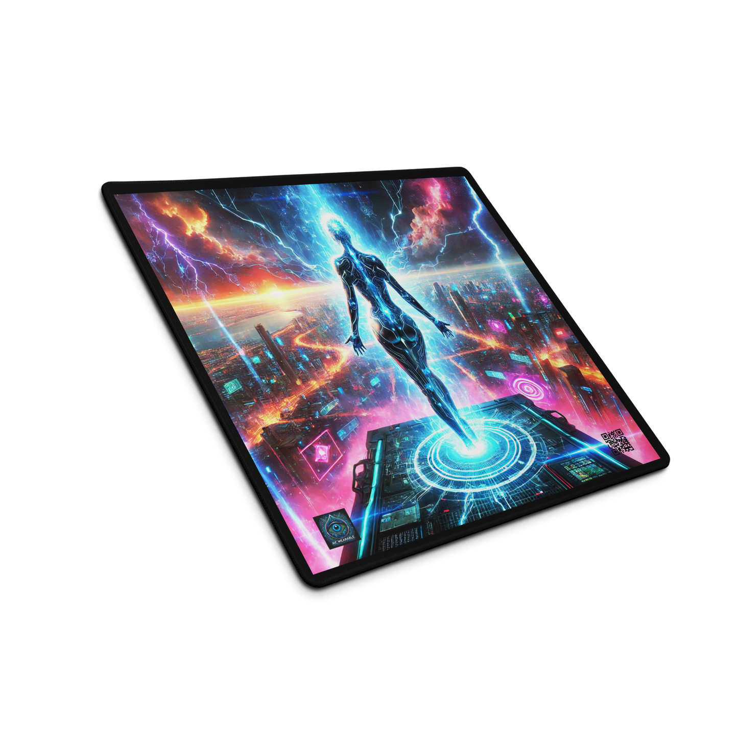 "Futuristic Cyber City Gaming Mouse Pad"