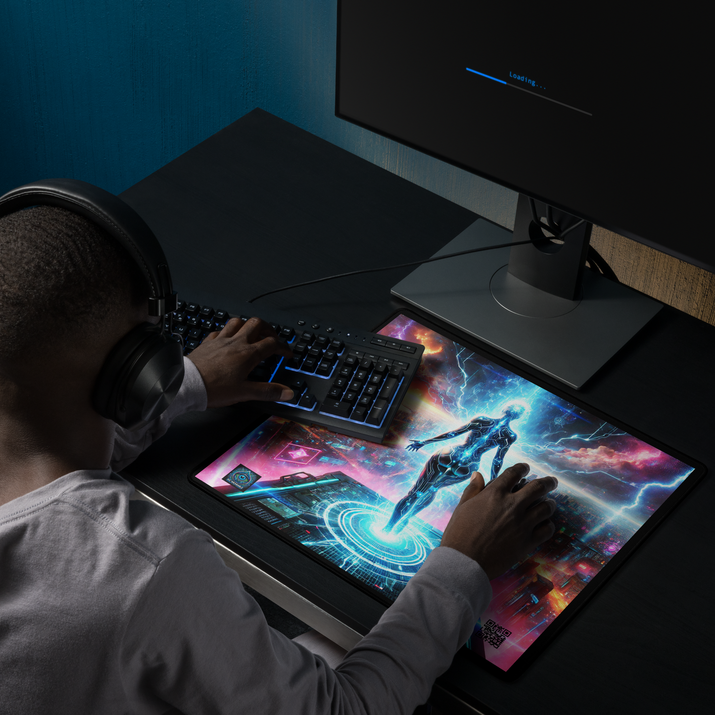 "Futuristic Cyber City Gaming Mouse Pad"