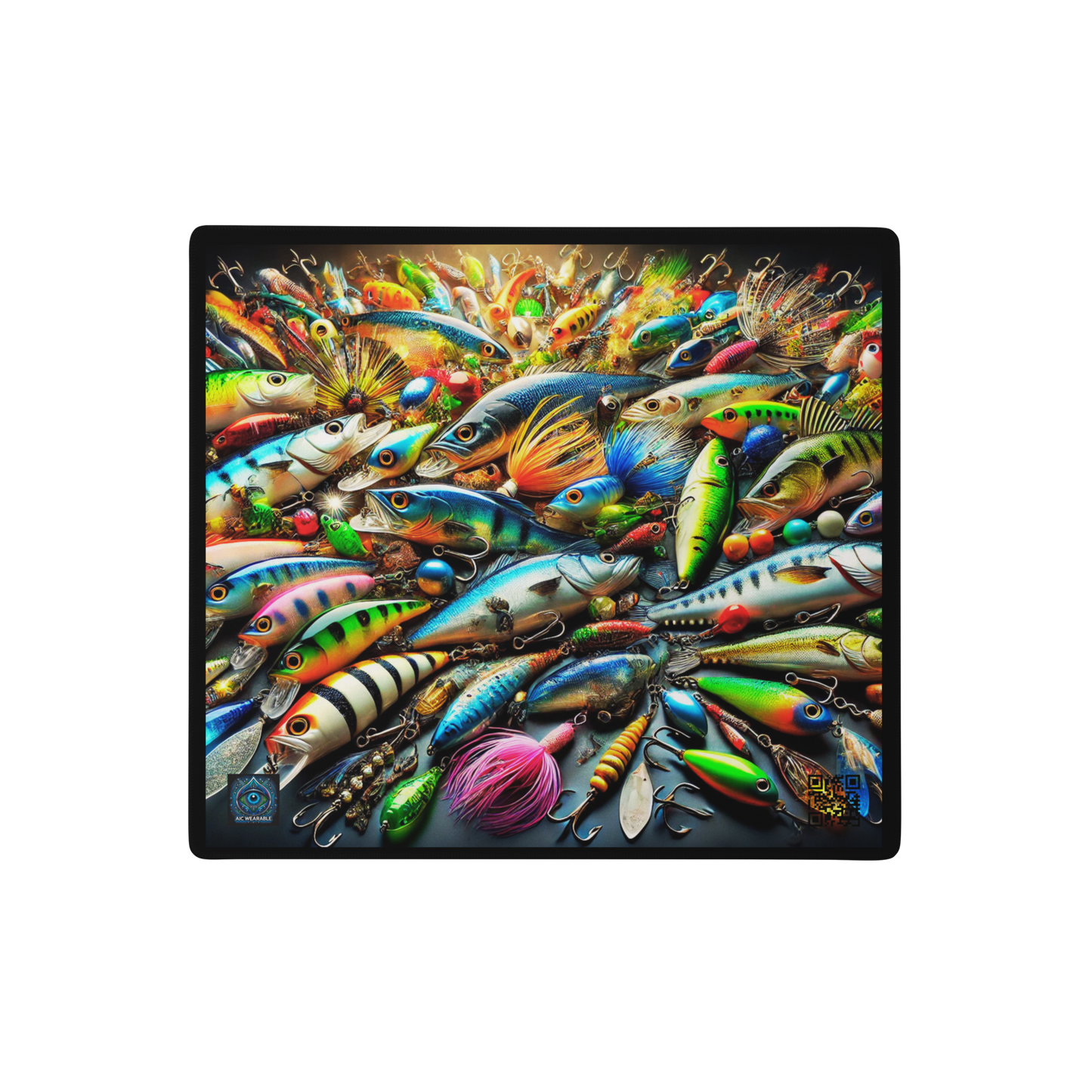 "Vibrant Fishing Lures Collection - Gaming Mouse Pad"