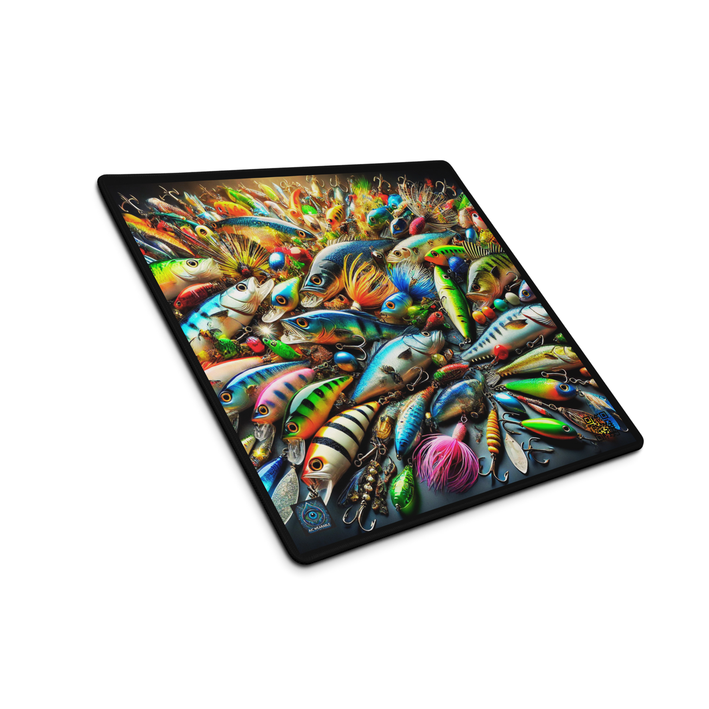 "Vibrant Fishing Lures Collection - Gaming Mouse Pad"