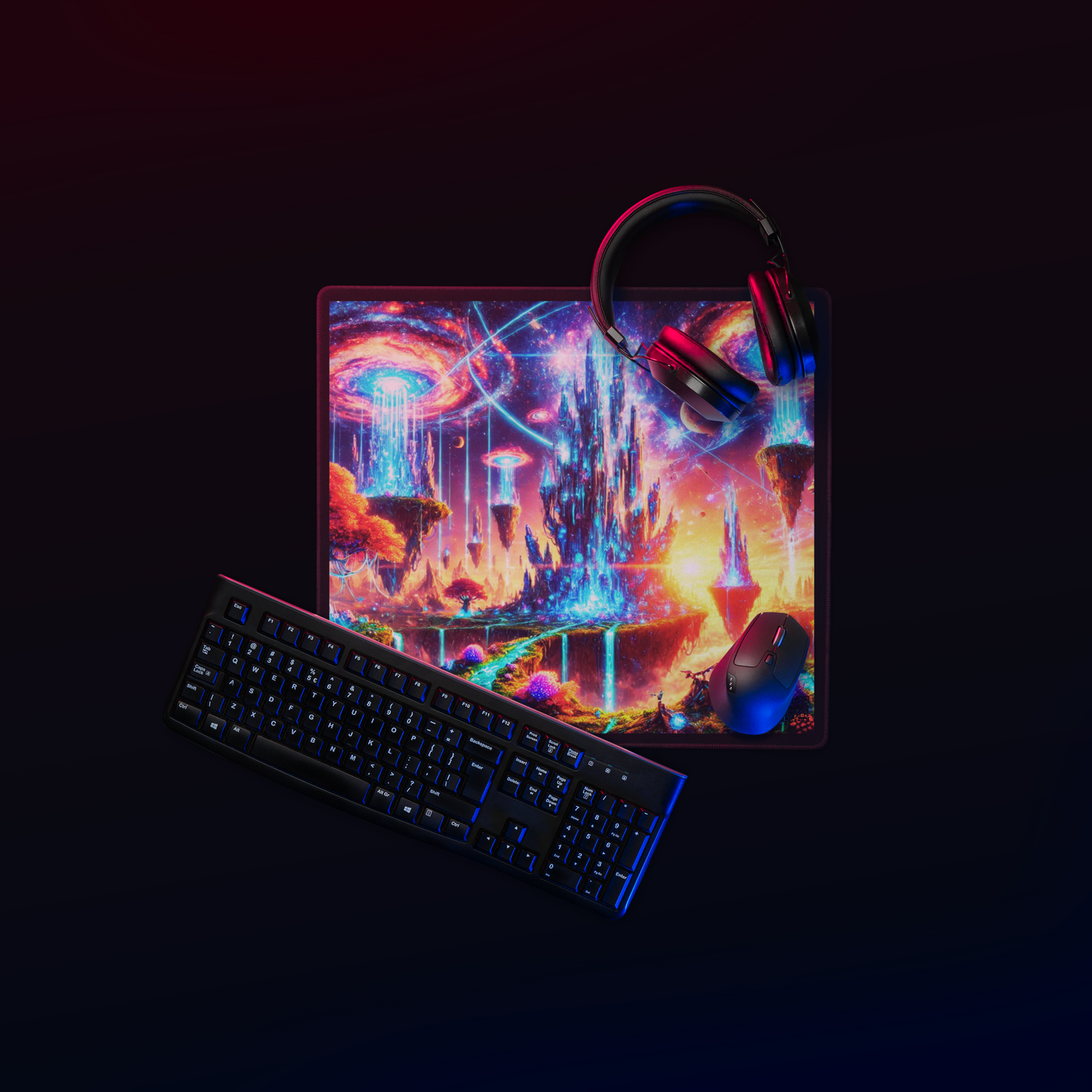 "Galactic Waterfalls Gaming Mouse Pad Limited Edition"