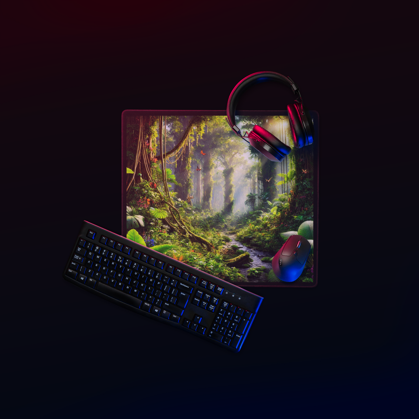 "Enchanted Rainforest 18x16 Gaming Mouse Pad Limited Edition"