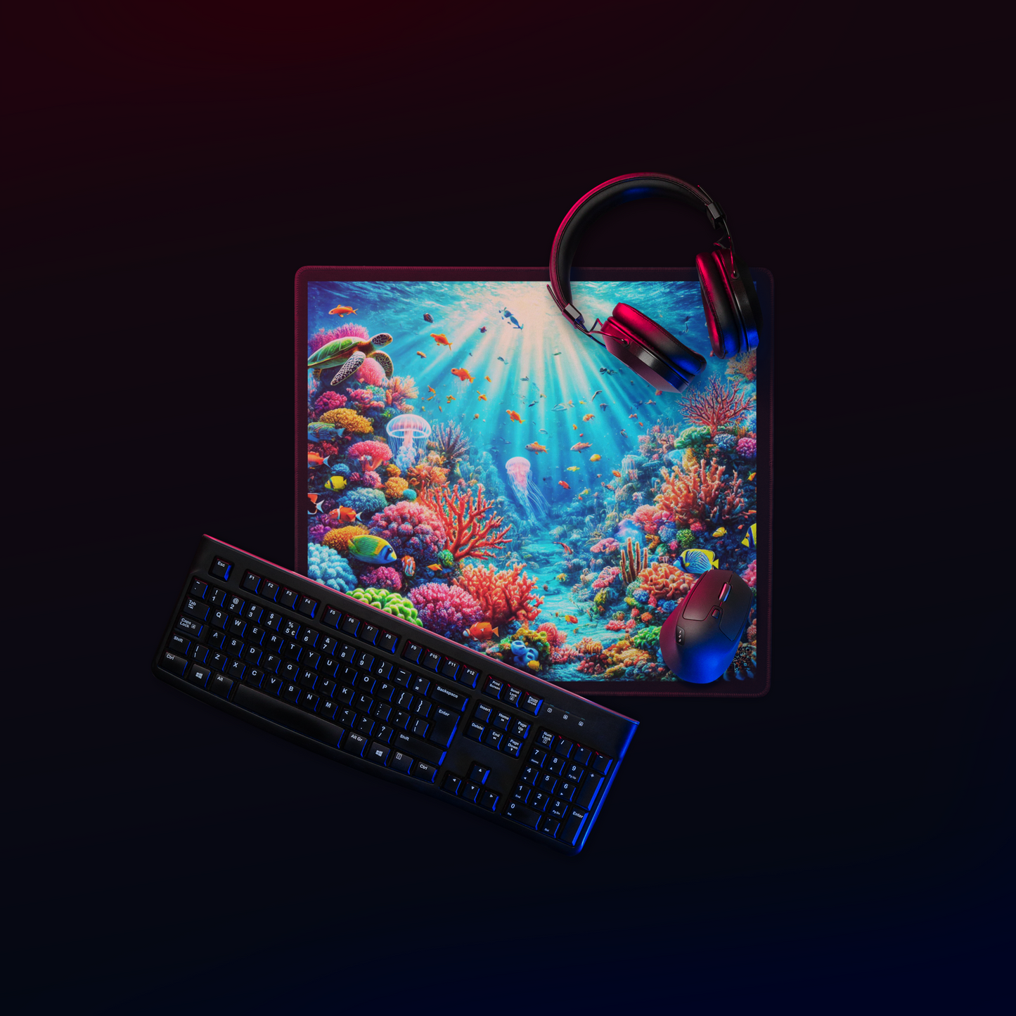 "Coral Reef Symphony Gaming Mouse Pad Limited Edition"