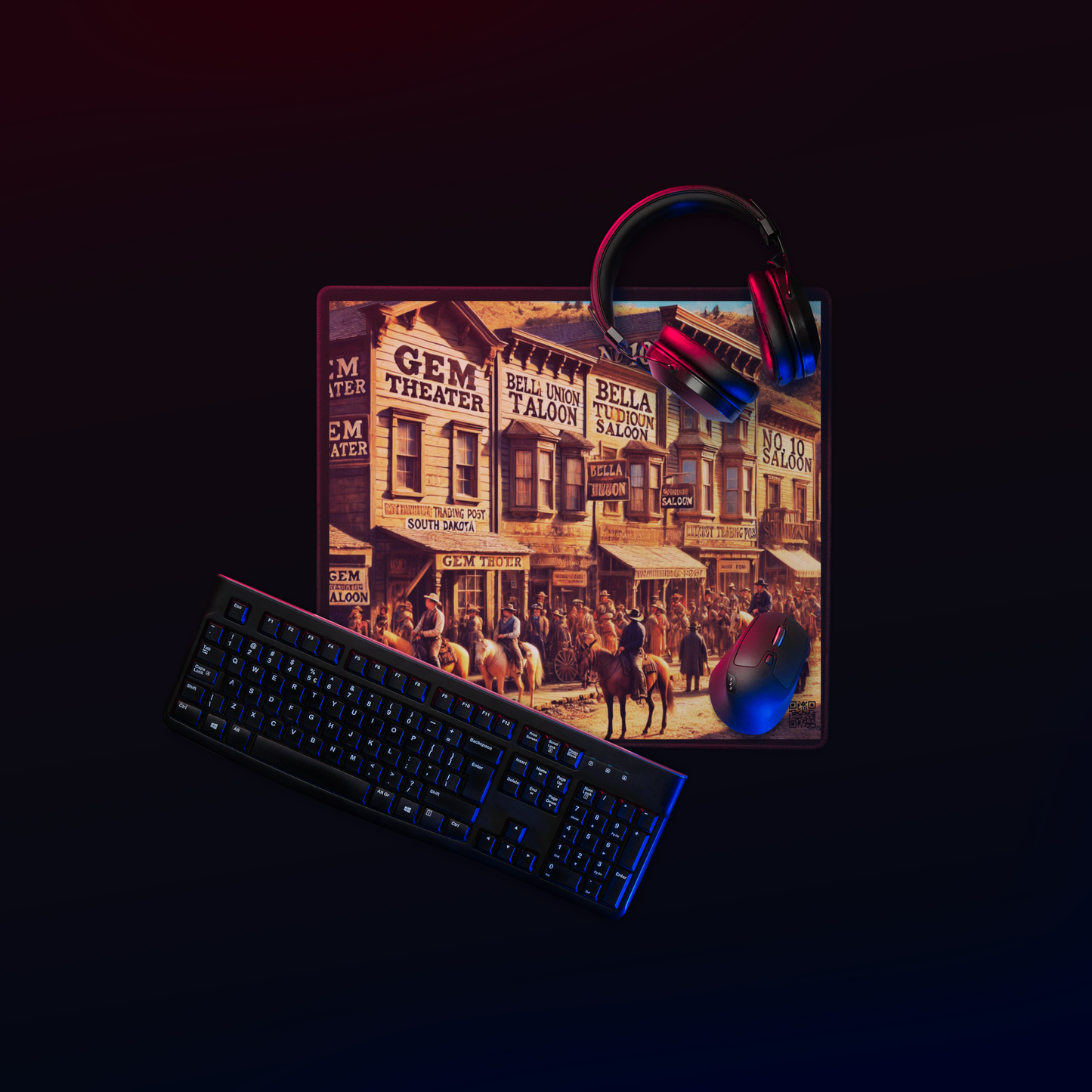 "Main Street Legends: Deadwood 1870 Gaming Mouse Pad Limited Edition"