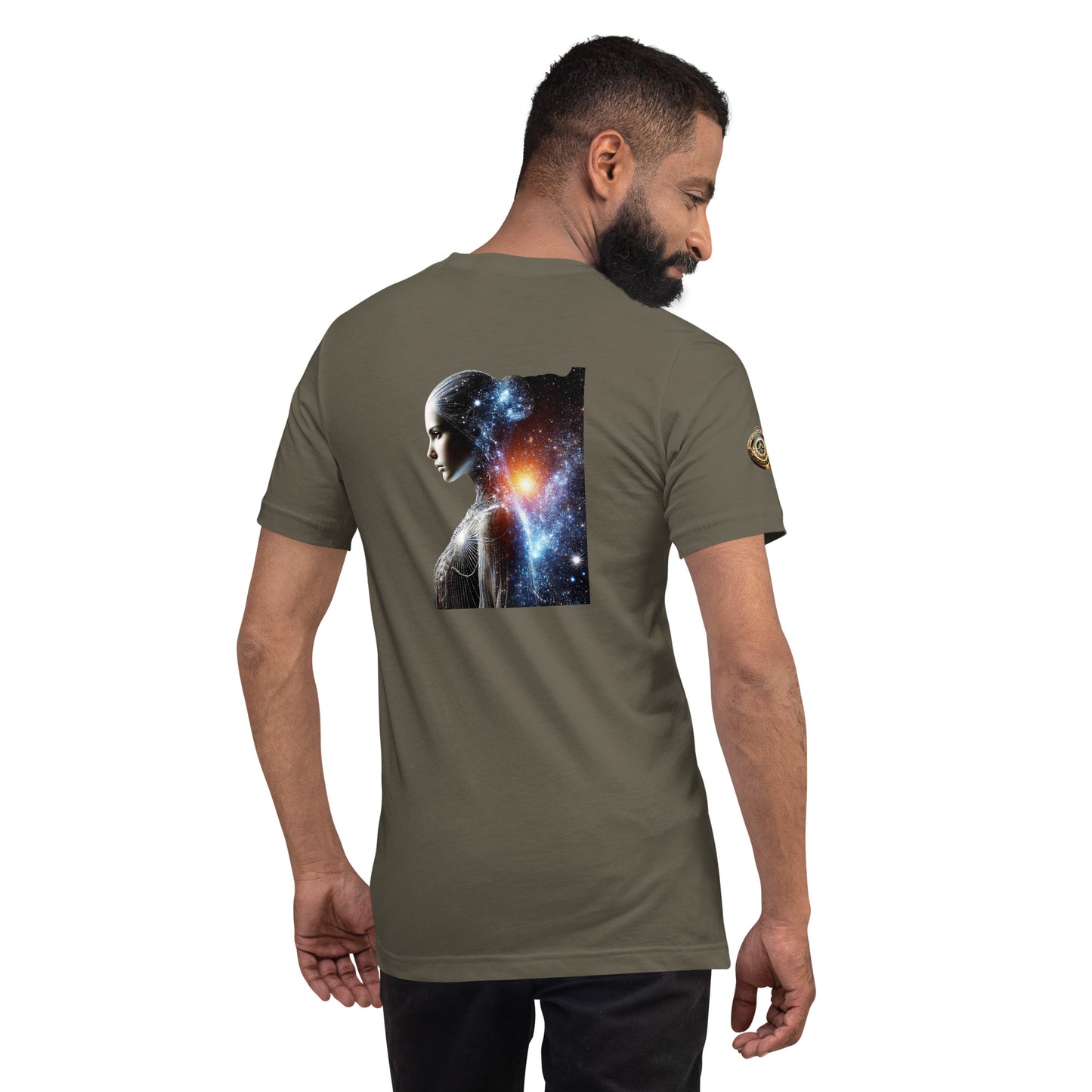 "Cosmic Elegance: Celestial Beauty T-Shirt"