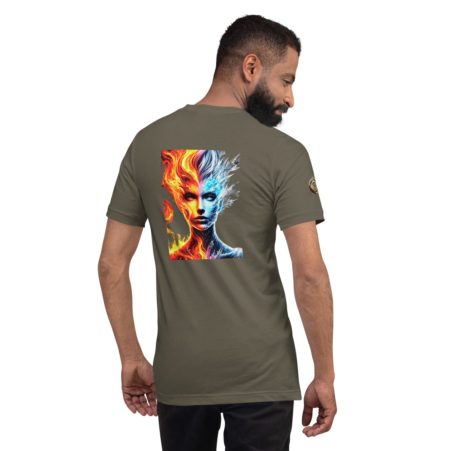 "Fire and Ice – Elemental Contrast T-Shirt"