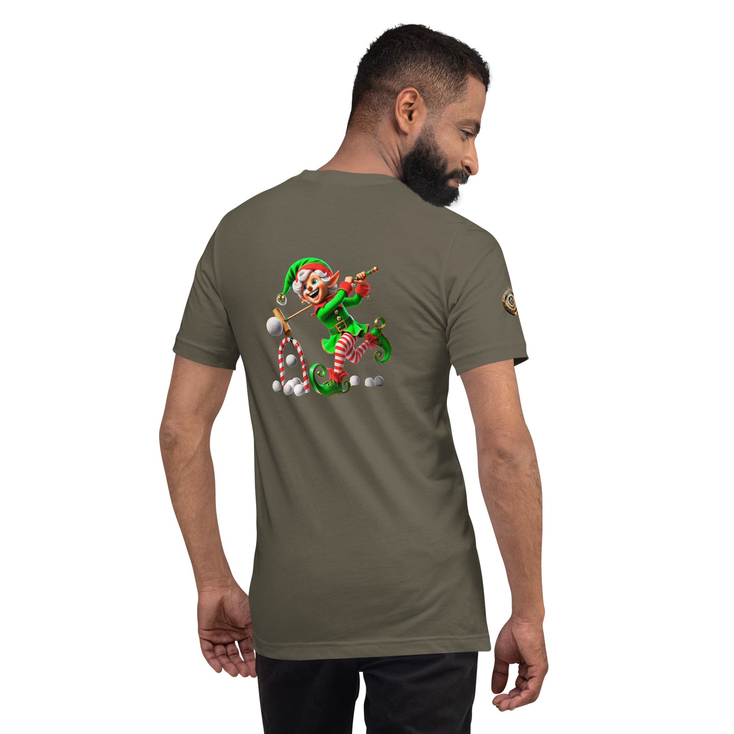 "Croquet Master Elf T-Shirt – A Holiday Game of Fun!"