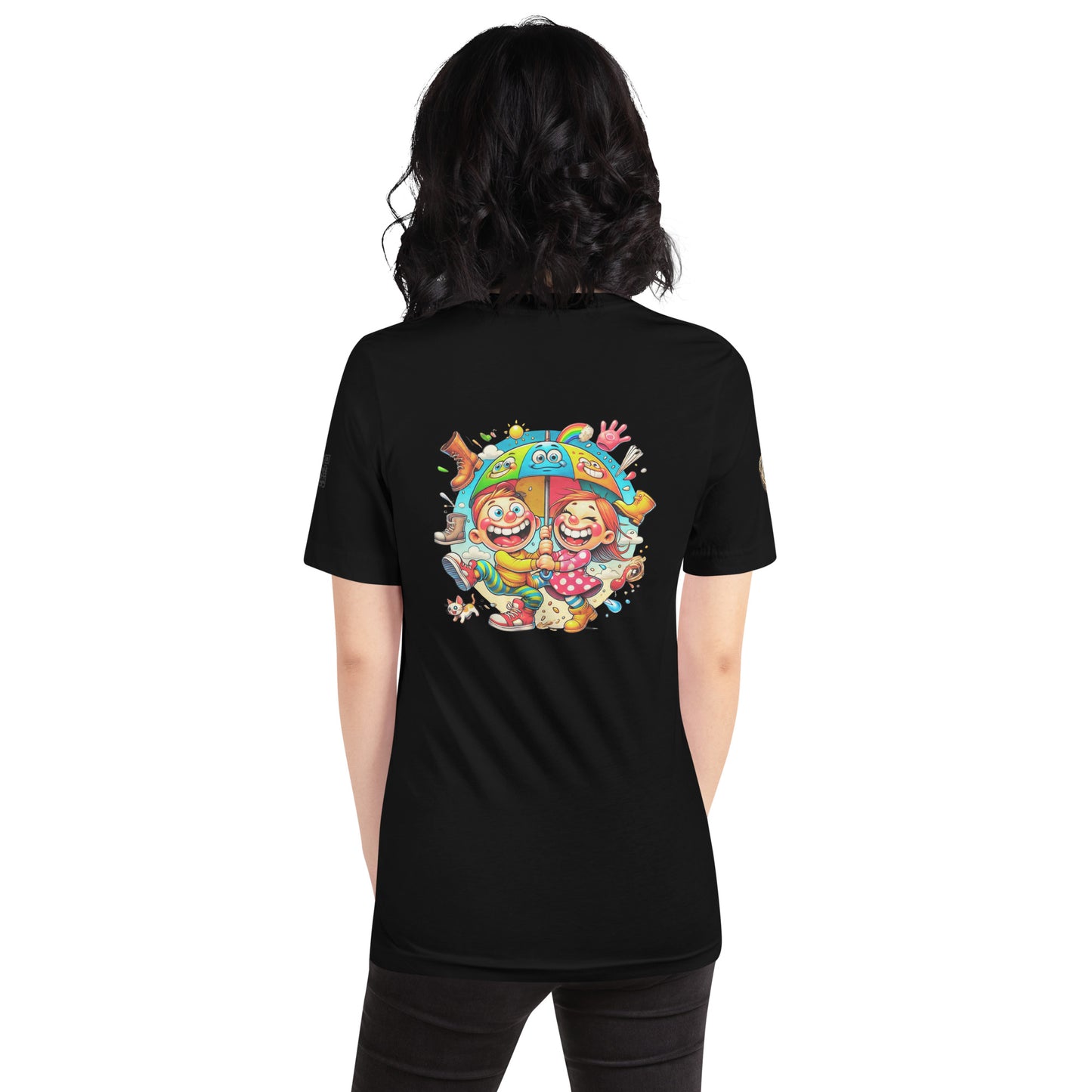 "Umbrella Fun - Joyful Cartoon Adventure Limited Edition T-Shirt"