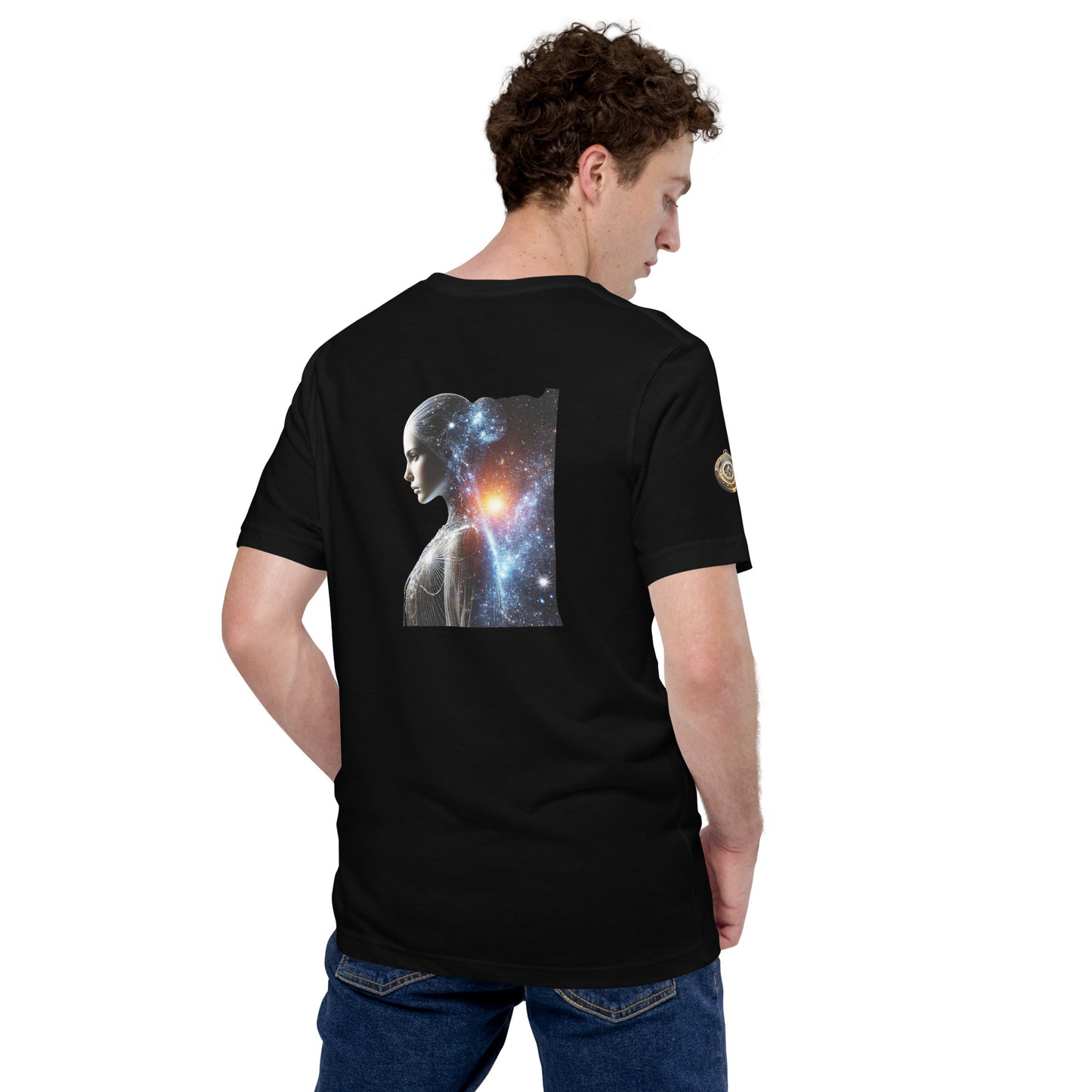 "Cosmic Elegance: Celestial Beauty T-Shirt"