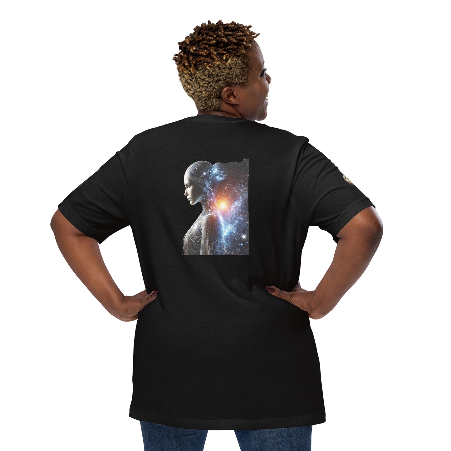 "Cosmic Elegance: Celestial Beauty T-Shirt"