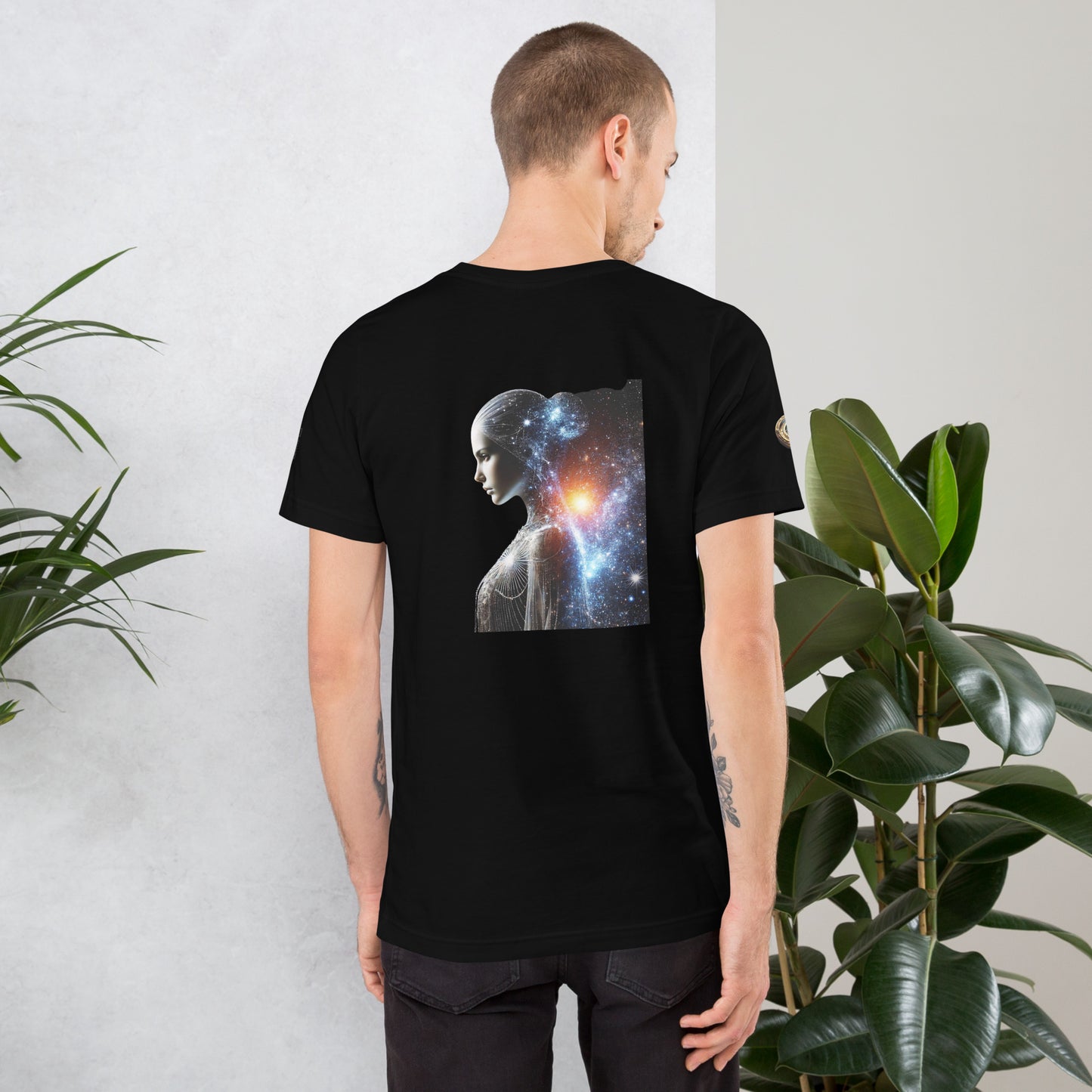 "Cosmic Elegance: Celestial Beauty T-Shirt"