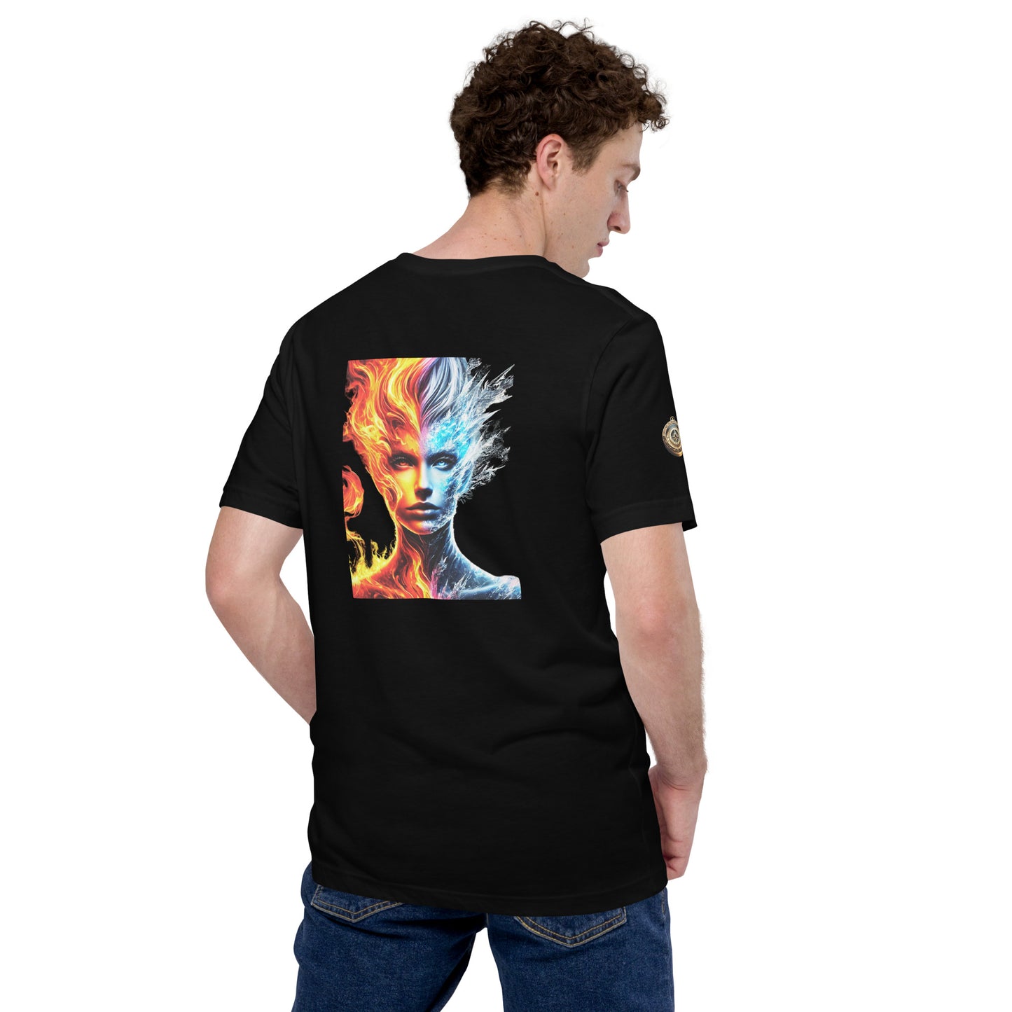 "Fire and Ice – Elemental Contrast T-Shirt"