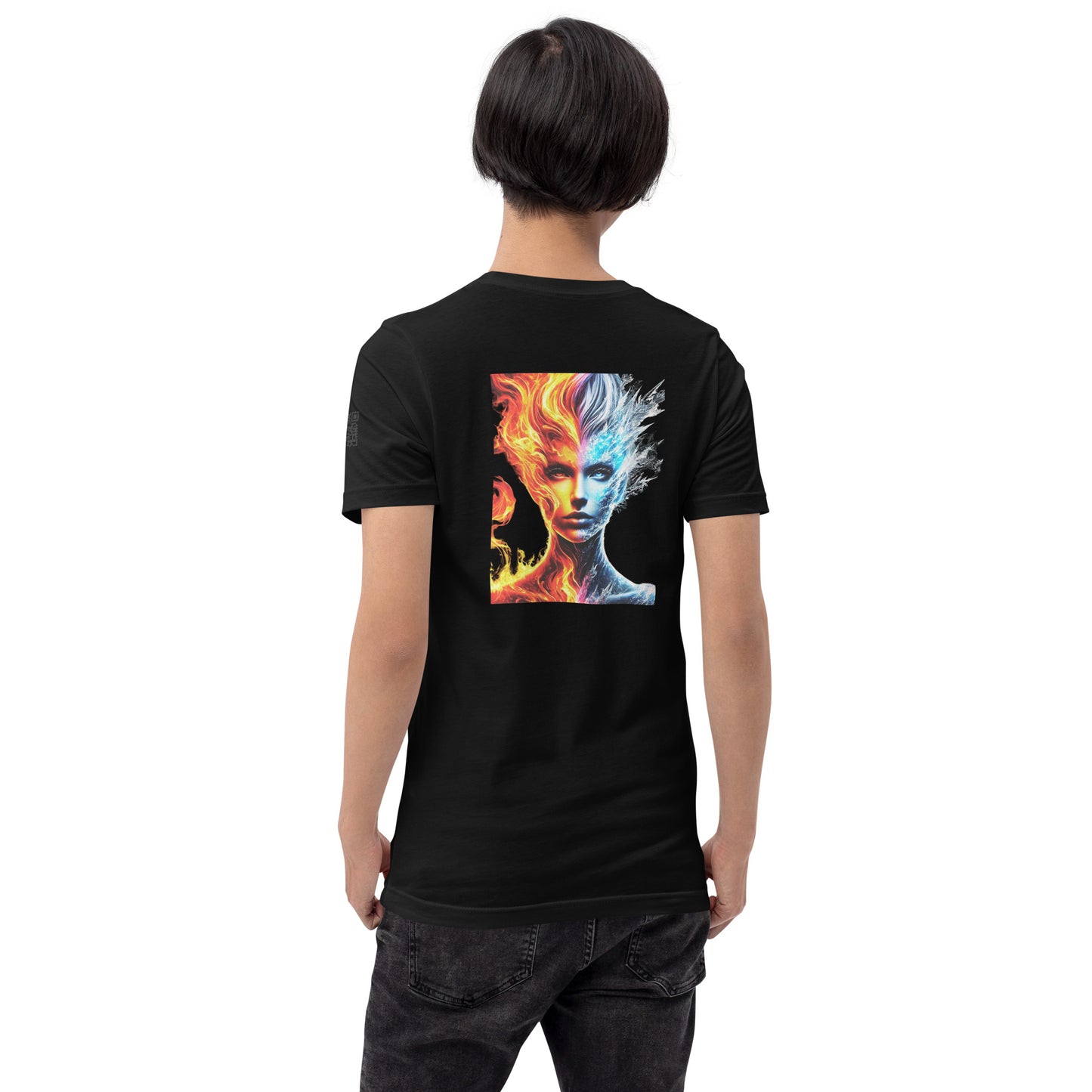 "Fire and Ice – Elemental Contrast T-Shirt"