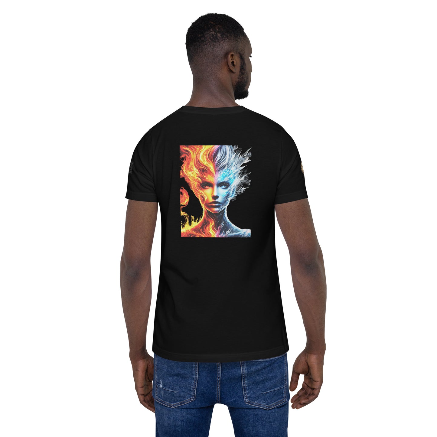 "Fire and Ice – Elemental Contrast T-Shirt"