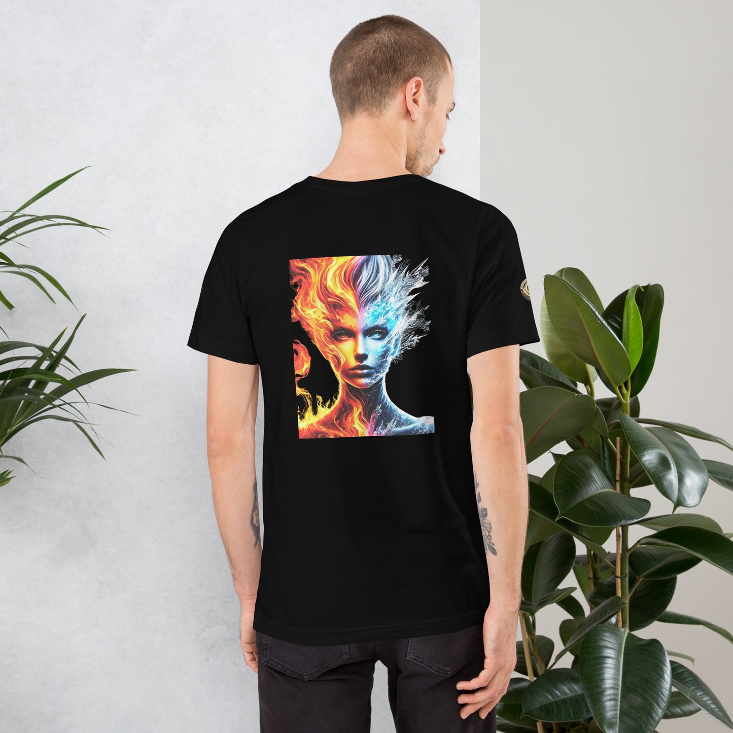 "Fire and Ice – Elemental Contrast T-Shirt"